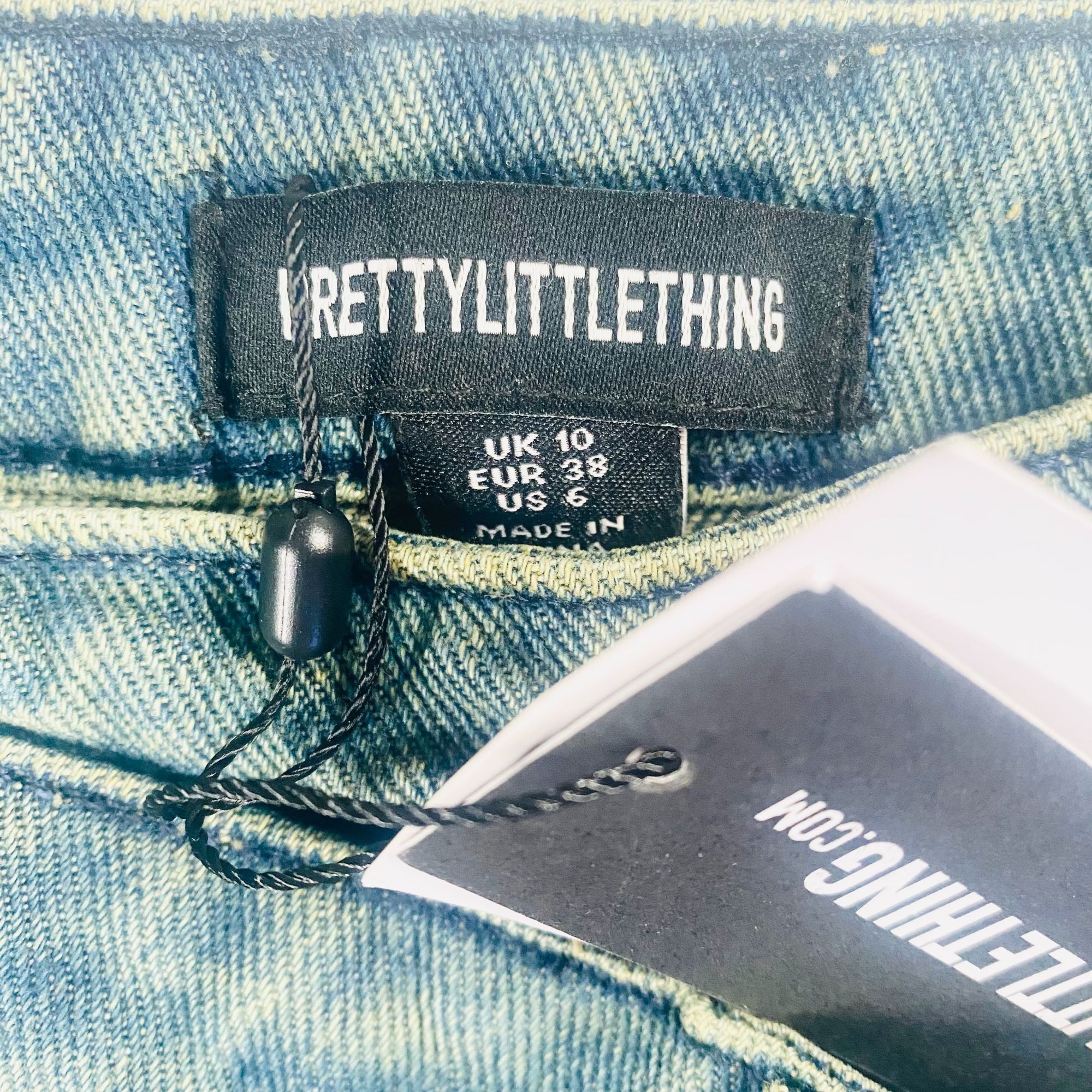 PrettyLittleThing PrettyLittleThing Denim Pleated Skirt With Side Zipper In Bl Size 28" / US 6 / IT 42 - 3 Thumbnail