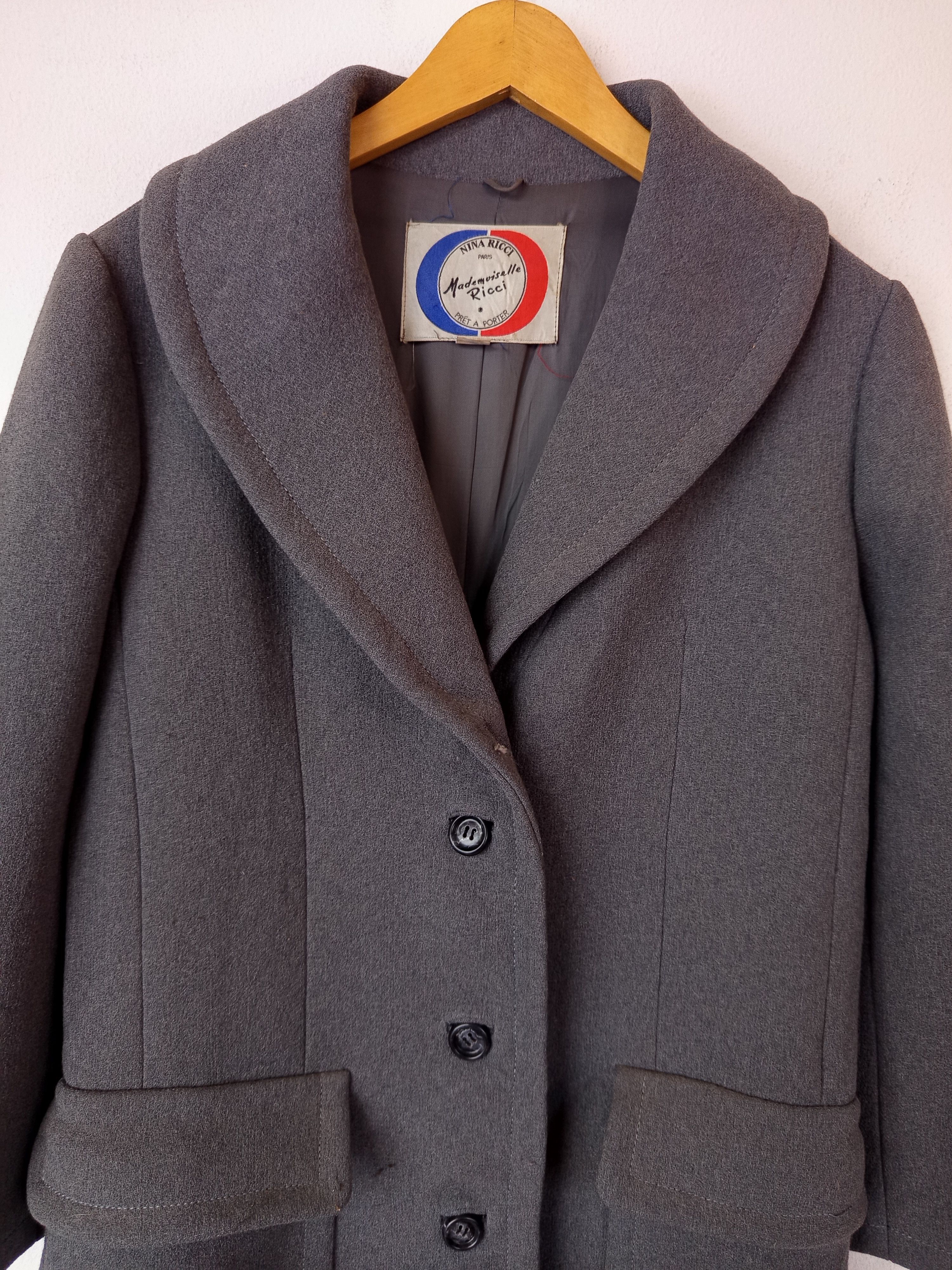Nina Ricci 1960s Nina Ricci Mademoiselle Wool Coat Size M / US 6-8 / IT 42-44 - 7 Thumbnail