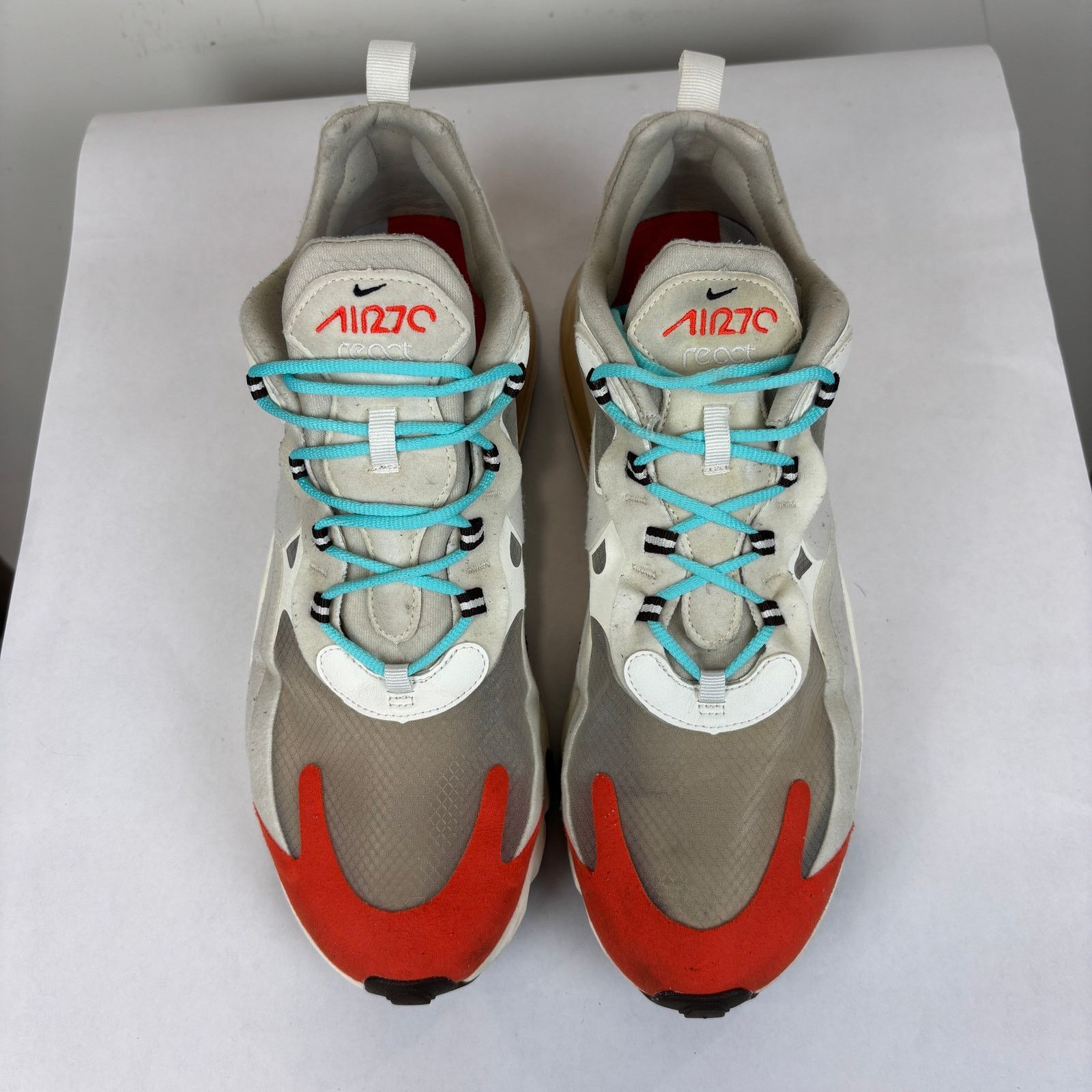 Nike Nike Air Max 270 React Light Beige Chalk Running Shoes 11.5 Size US 11.5 / EU 44-45 - 6 Thumbnail