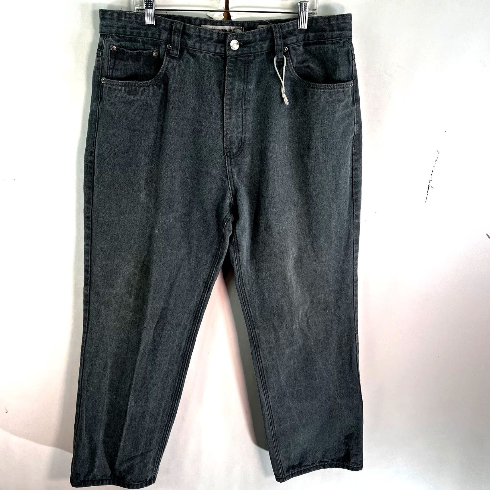 Denime PJ MARK Straight Denim Jeans Mens Size 40 / 32 Green 5-Pocket Distressed Regular Rise High Vintage? No Size US 40 / EU 56 - 2 Thumbnail