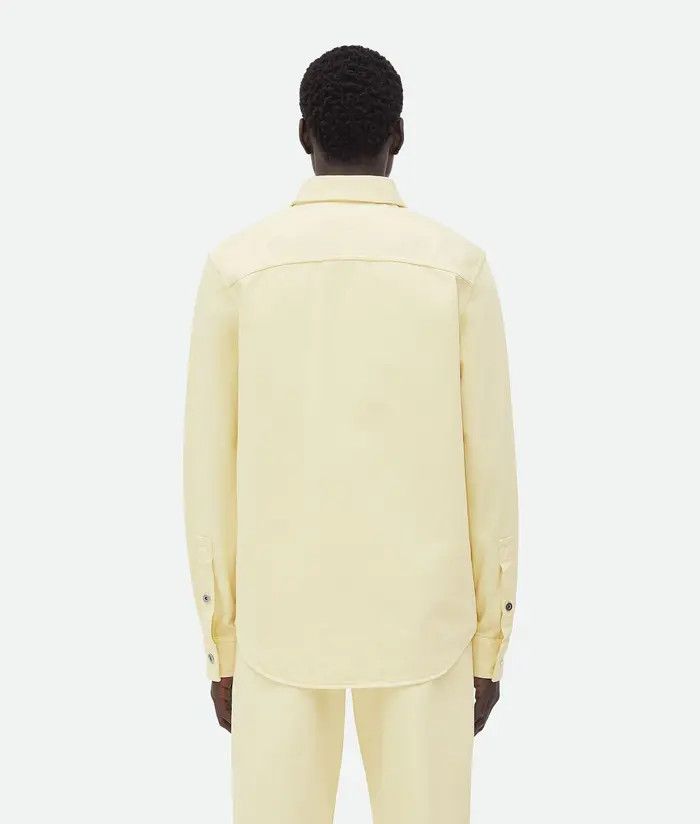 Bottega Veneta o1s1rm0326 Wash Denim Shirt in Yellow Size US M / EU 48-50 / 2 - 3 Thumbnail