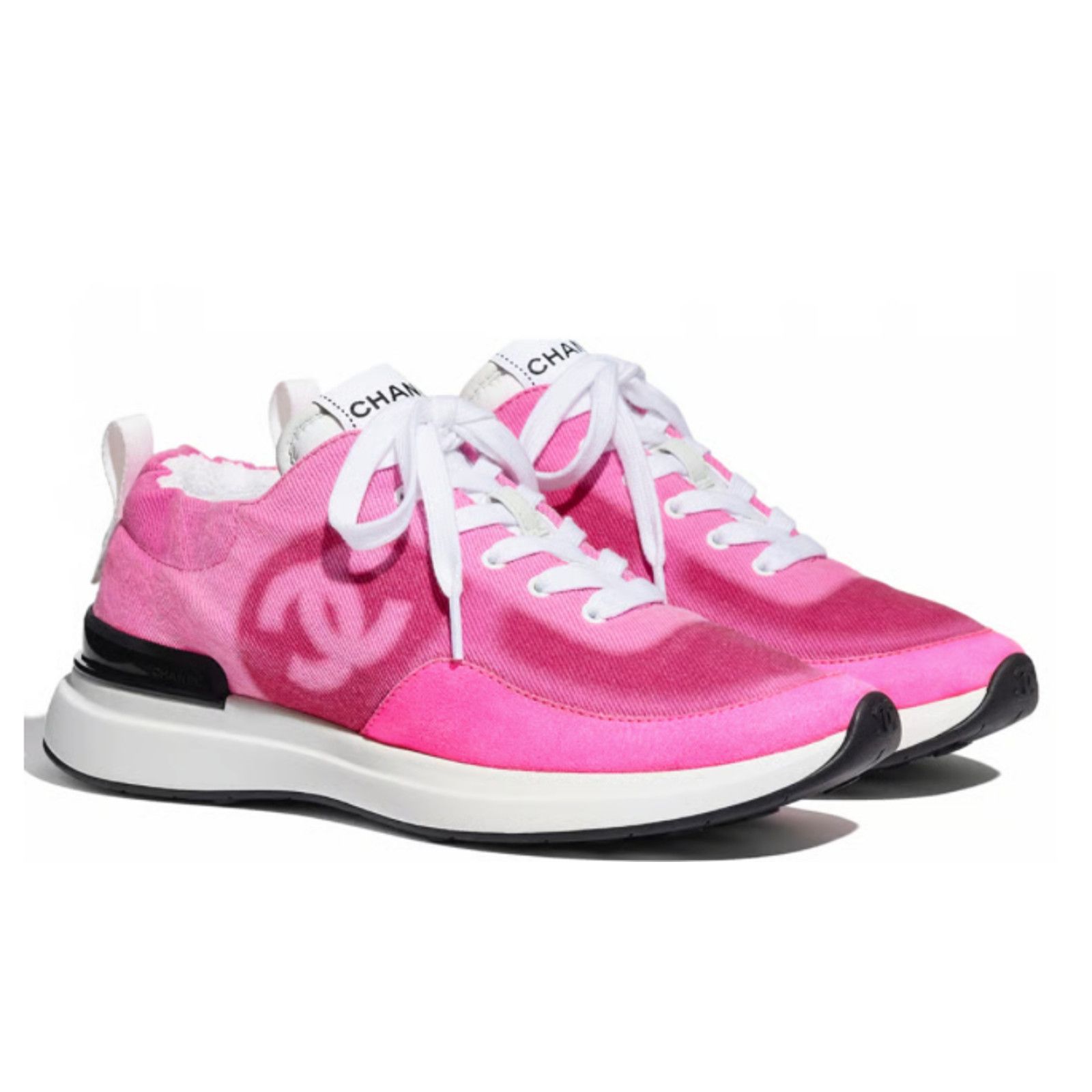 Chanel 21S CC Logo Lace Up Tie Low Top Trainer Sneaker 37 Size US 7 / IT 37 - 3 Thumbnail