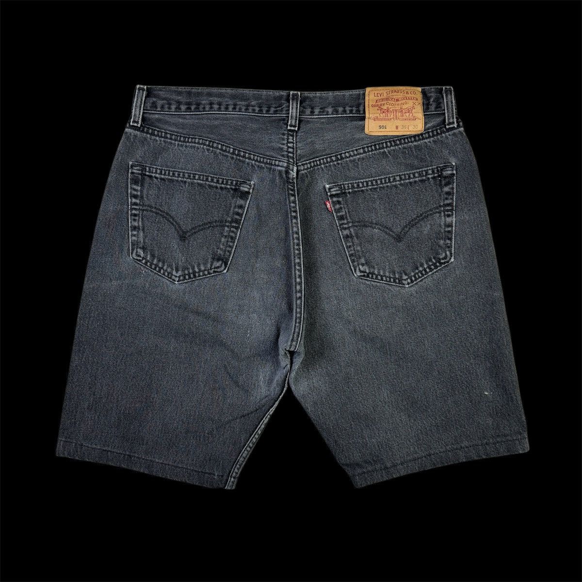 Levi's × Vintage Levis 501 Faded Black Vintage Y2K Short Size US 34 / EU 50 - 2 Thumbnail