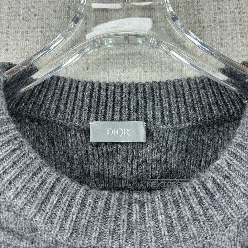 Dior Dior Solid colour pleated round-neck sweater Size US L / EU 52-54 / 3 - 4 Thumbnail