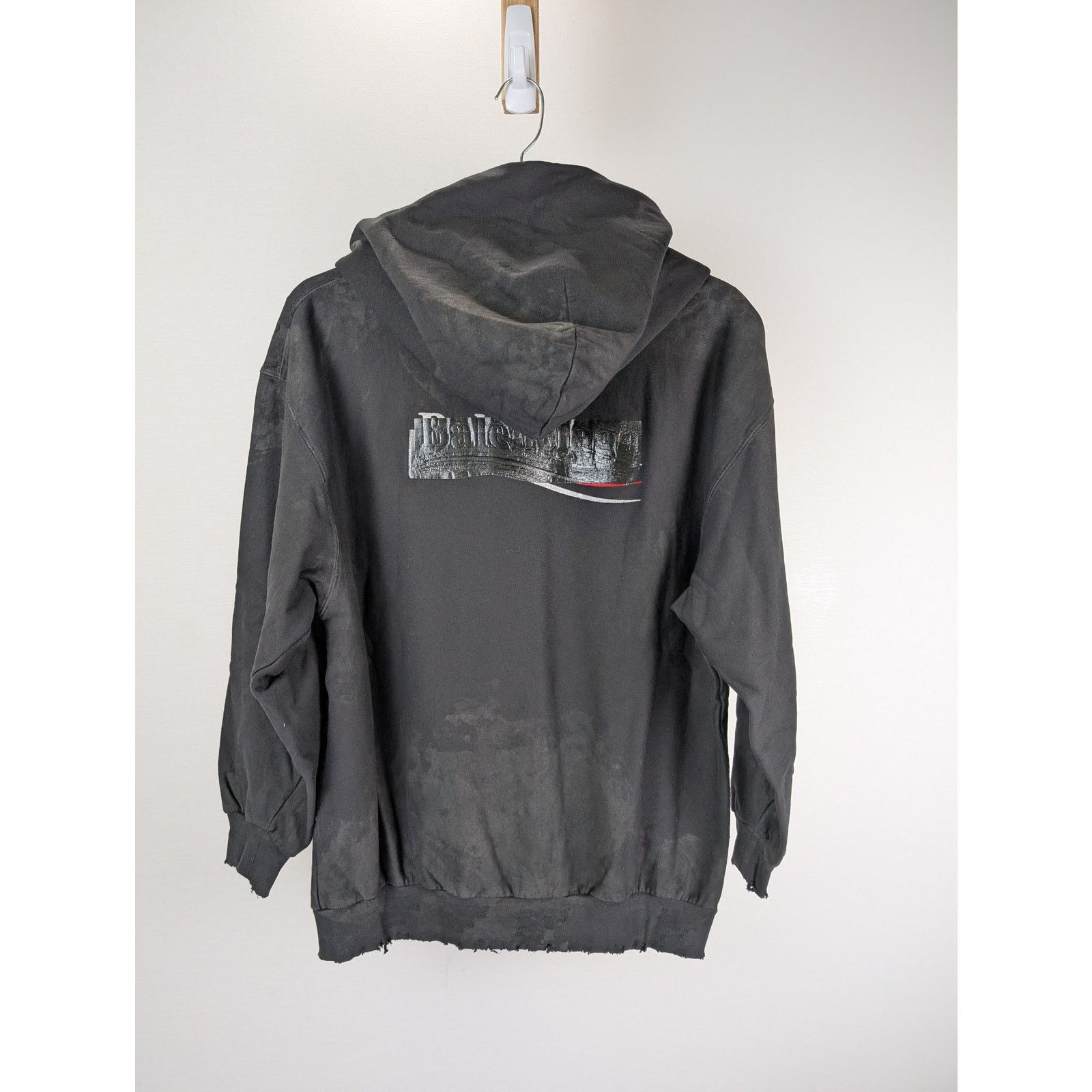 Balenciaga o1rshd1 Gaffer Med Moll Small Fit Zip up Hoodie Black Size US S / EU 44-46 / 1 - 12 Thumbnail