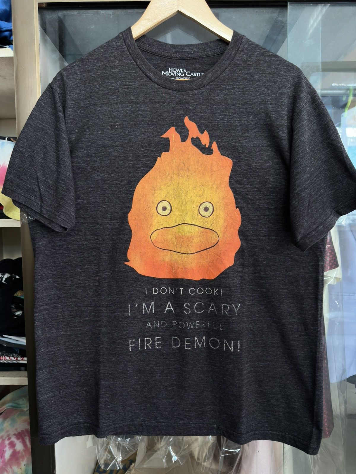 Anime Calcifer Howl's Moving Castle Studio Ghibli T Shirt Size US L / EU 52-54 / 3 - 1 Thumbnail