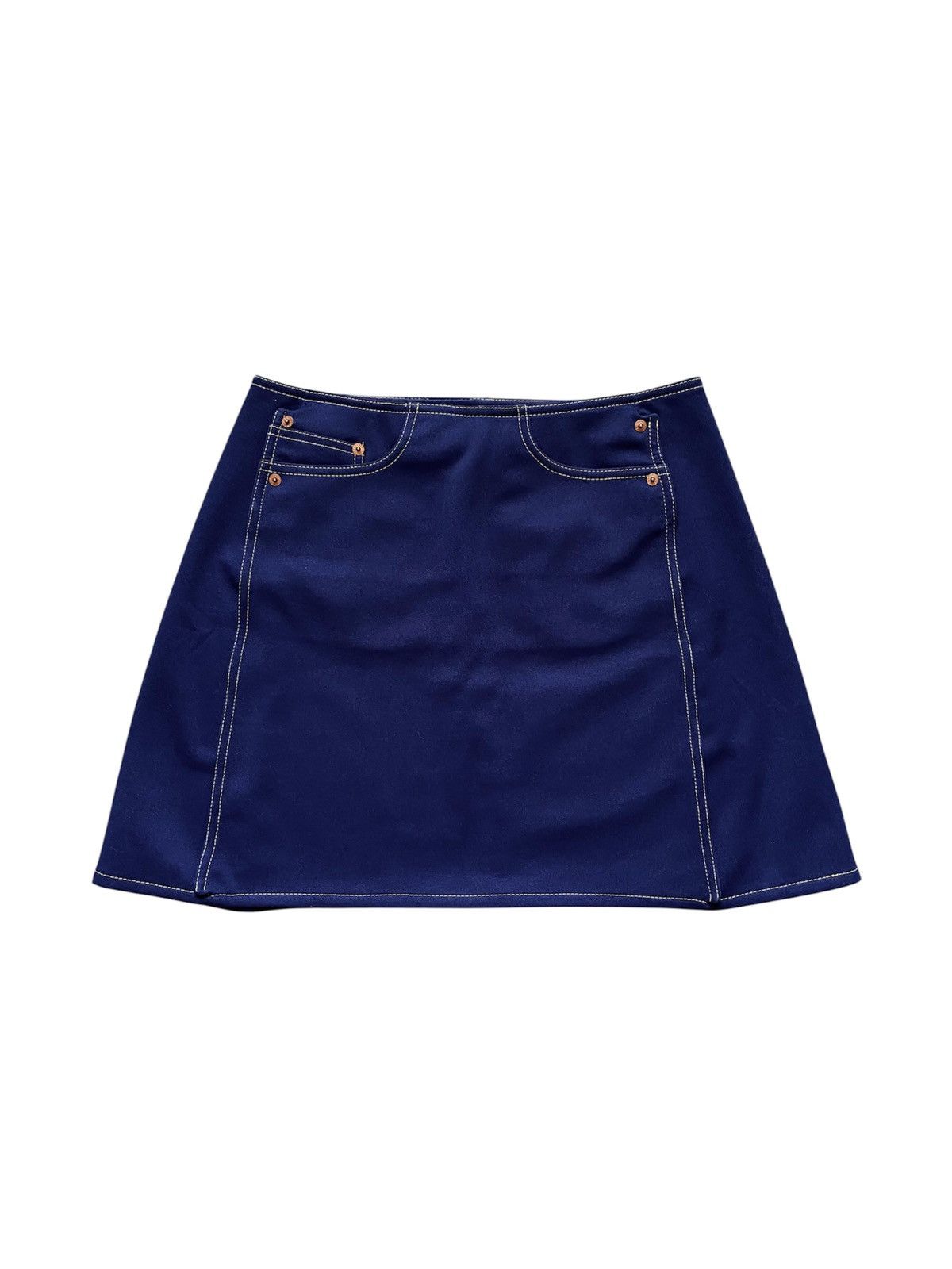 Jean Paul Gaultier Women’s Archival Gaultier Jeans Blue Polyester Mini Skirt Size 28" / US 6 / IT 42 - 2 Thumbnail