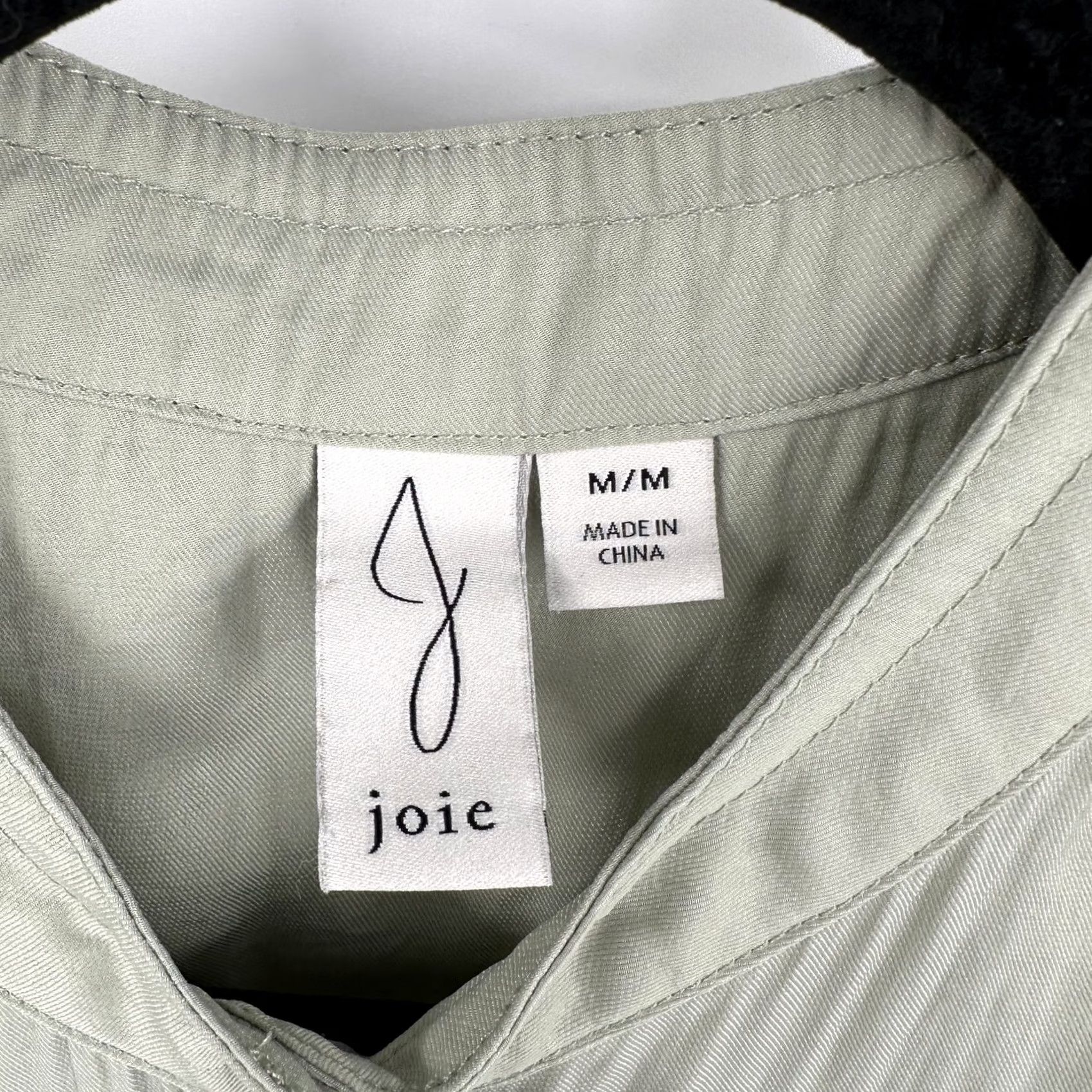 Joie Joie Shirt Womens Medium Button Front Short Sleeve Pockets Relaxed Fit Casual Sage Green Size M / US 6-8 / IT 42-44 - 4 Thumbnail