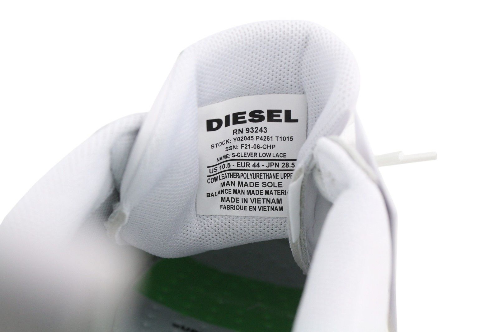 Diesel S-CLEVER LOW LACE EU44 White Leather 41517 Size US 11 / EU 44 - 9 Thumbnail