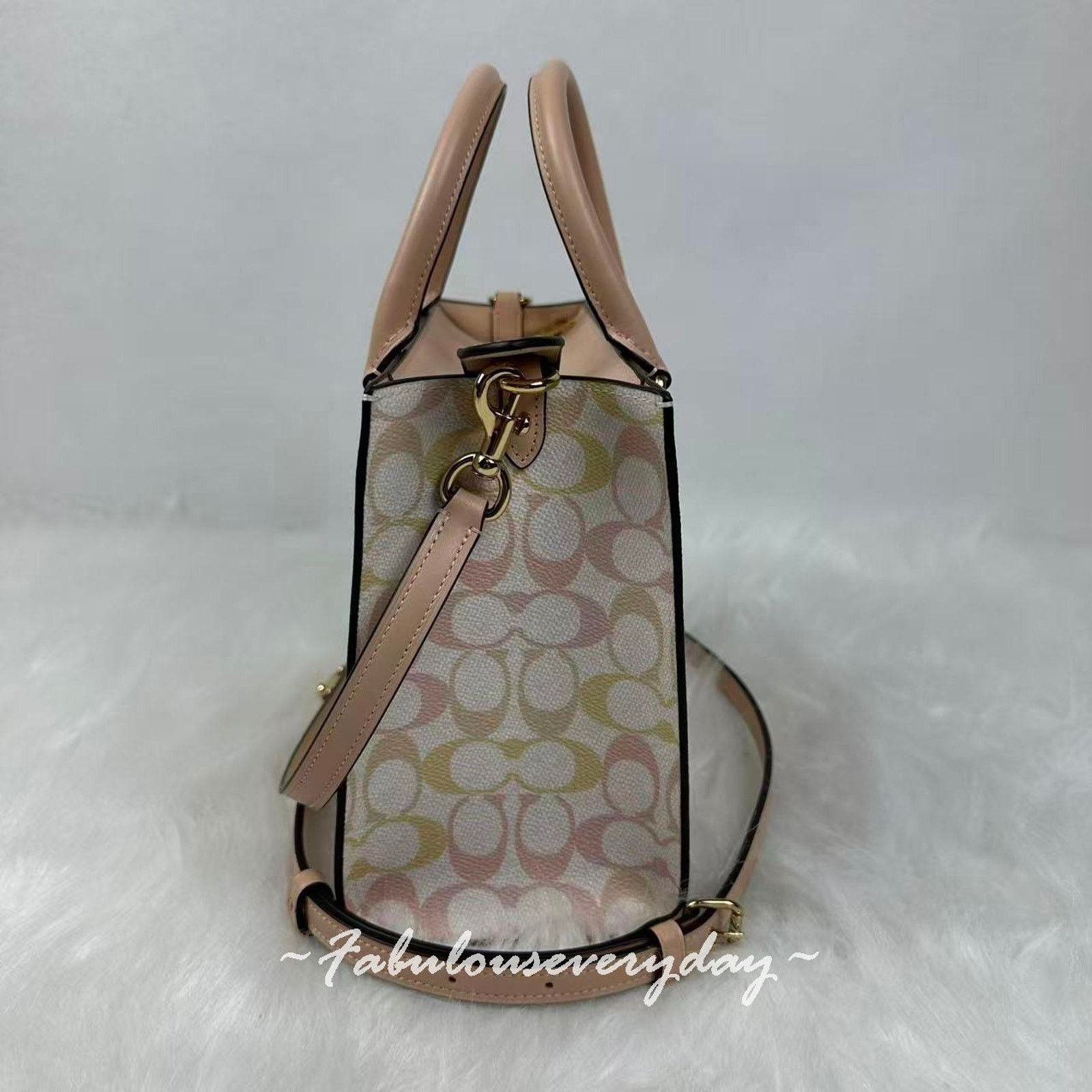 Coach Coach Maggie Small Tote Bag Crossbody Sig Canvas Chalk CDZ08 Size ONE SIZE - 3 Thumbnail