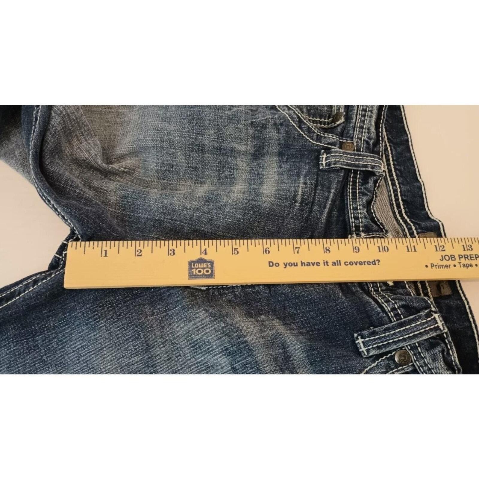 Decree Decree Flex Medium Wash Jeans Design Pockets Men's 35 x 32 Size US 35 - 7 Thumbnail