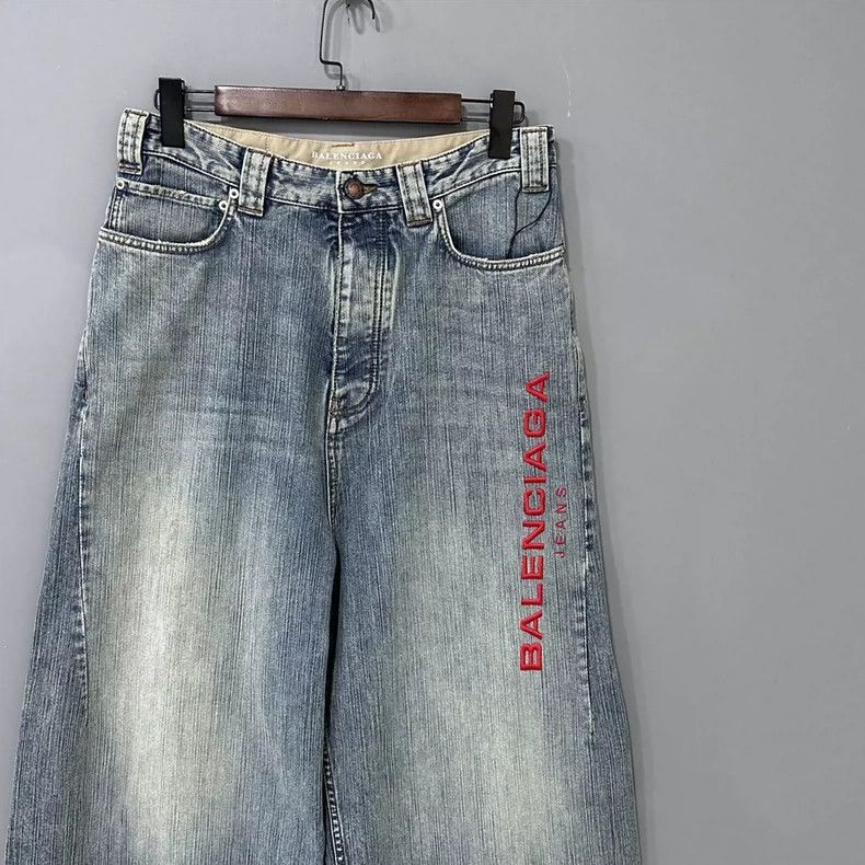 Other Balenciaga size S 25 embroidered alphabet baggy pant style Size US 26 / EU 42 - 2 Thumbnail