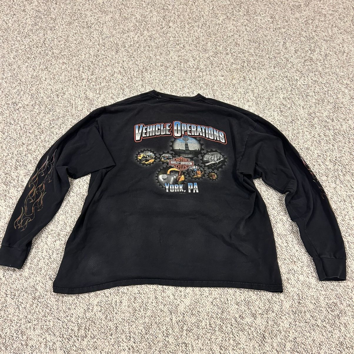Harley Davidson RARE VINTAGE HARLEY DAVIDSON BLACK LONG SLEEVE T SHIRT Size US XL / EU 56 / 4 - 4 Thumbnail