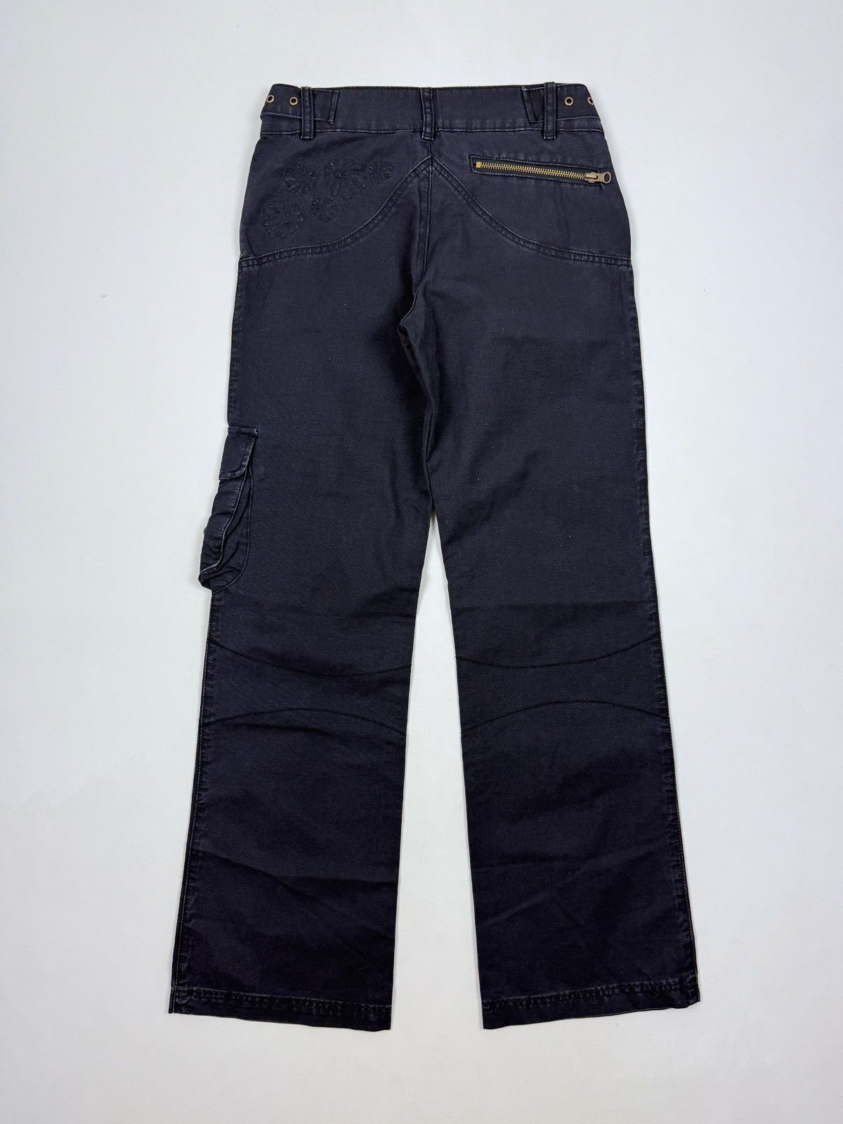 Maui and Sons Y2K Vintage Maui Girl Low Rise Belted Cargo Flared Pants Size 28" / US 6 / IT 42 - 7 Thumbnail