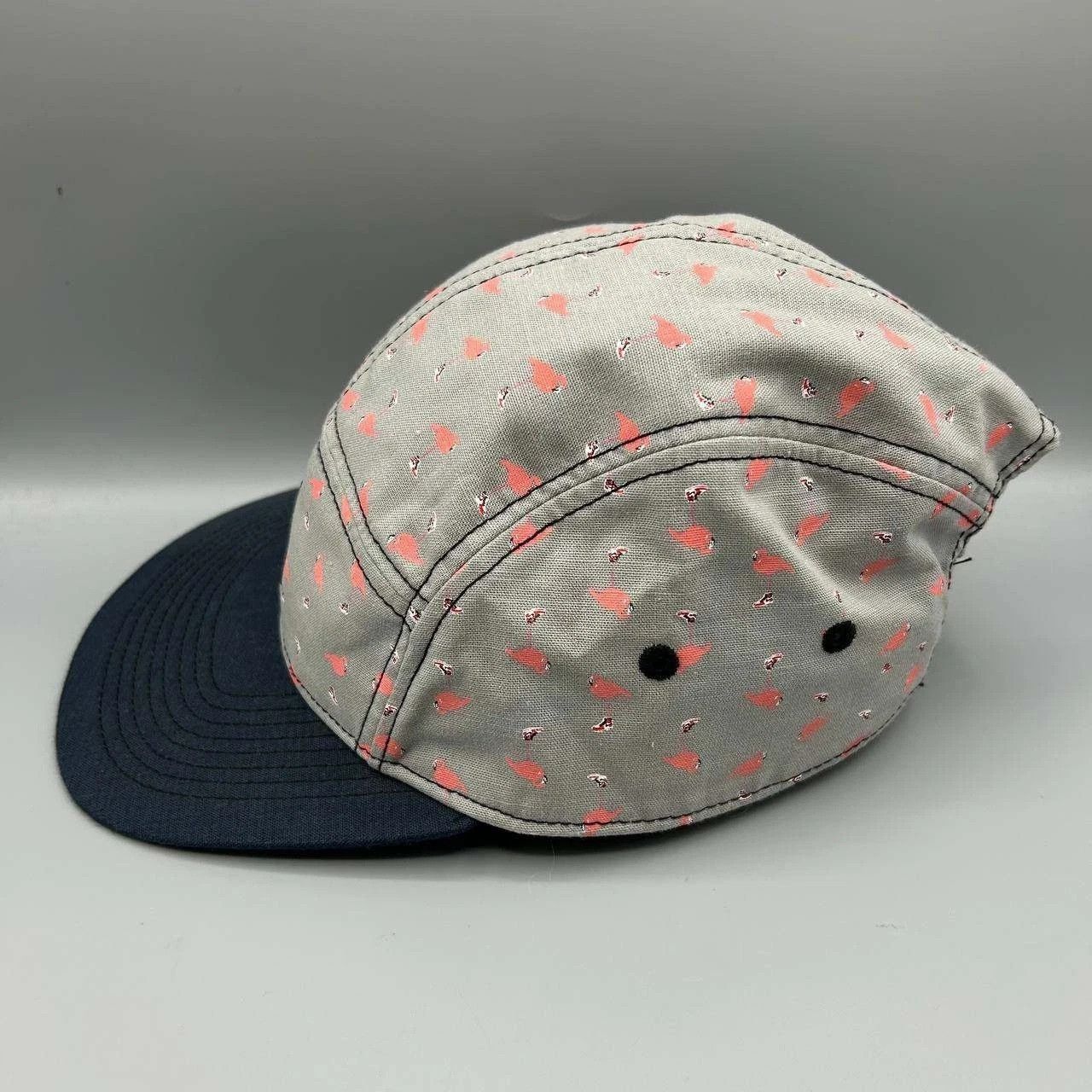 Jordan Brand Air Jordan 5 Panel Hat Men Gray Black Flamingo Strap Back Size ONE SIZE - 6 Thumbnail