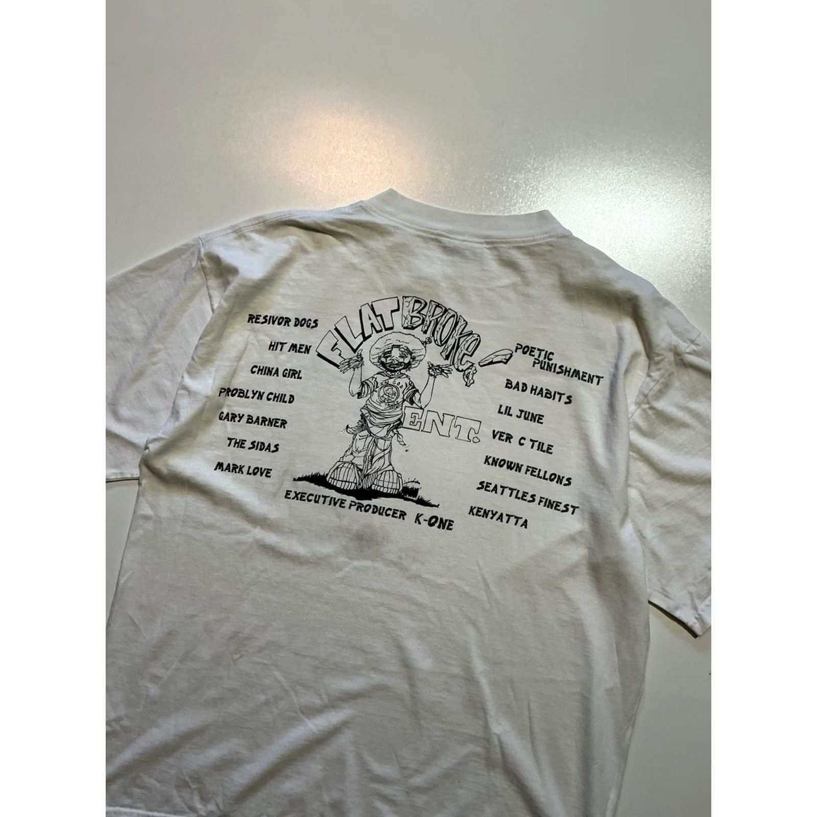 Vintage VINTAGE 1998 O.F.T.B. Flat Broke Entertainment Hip Hop Rap Graphic T-Shirt Sz. L Mens Size US L / EU 52-54 / 3 - 5 Thumbnail