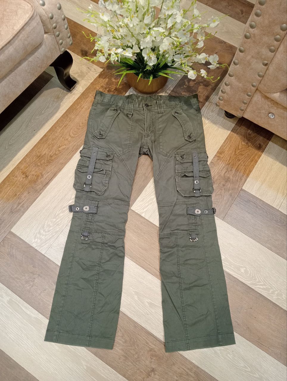 HIDEAWAYS HIDEAWAYS NICOLE JAPAN MULTIPOCKET BANDAGE FLARED PANTS Size US 35 - 1 Thumbnail