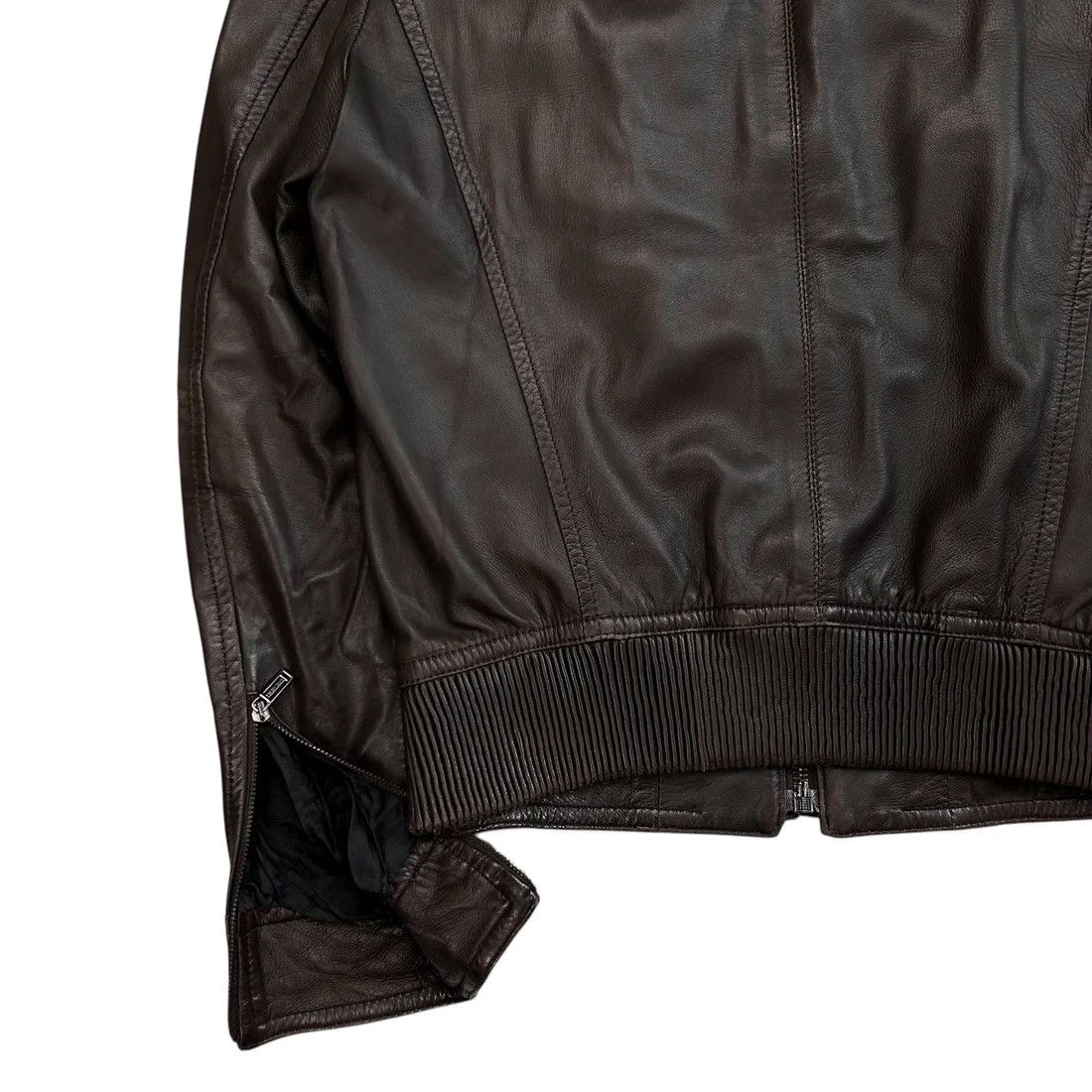 Dirk Bikkembergs Dirk Bikkembergs Cargo Racer Bomber Leather Jacket Size US M / EU 48-50 / 2 - 6 Thumbnail