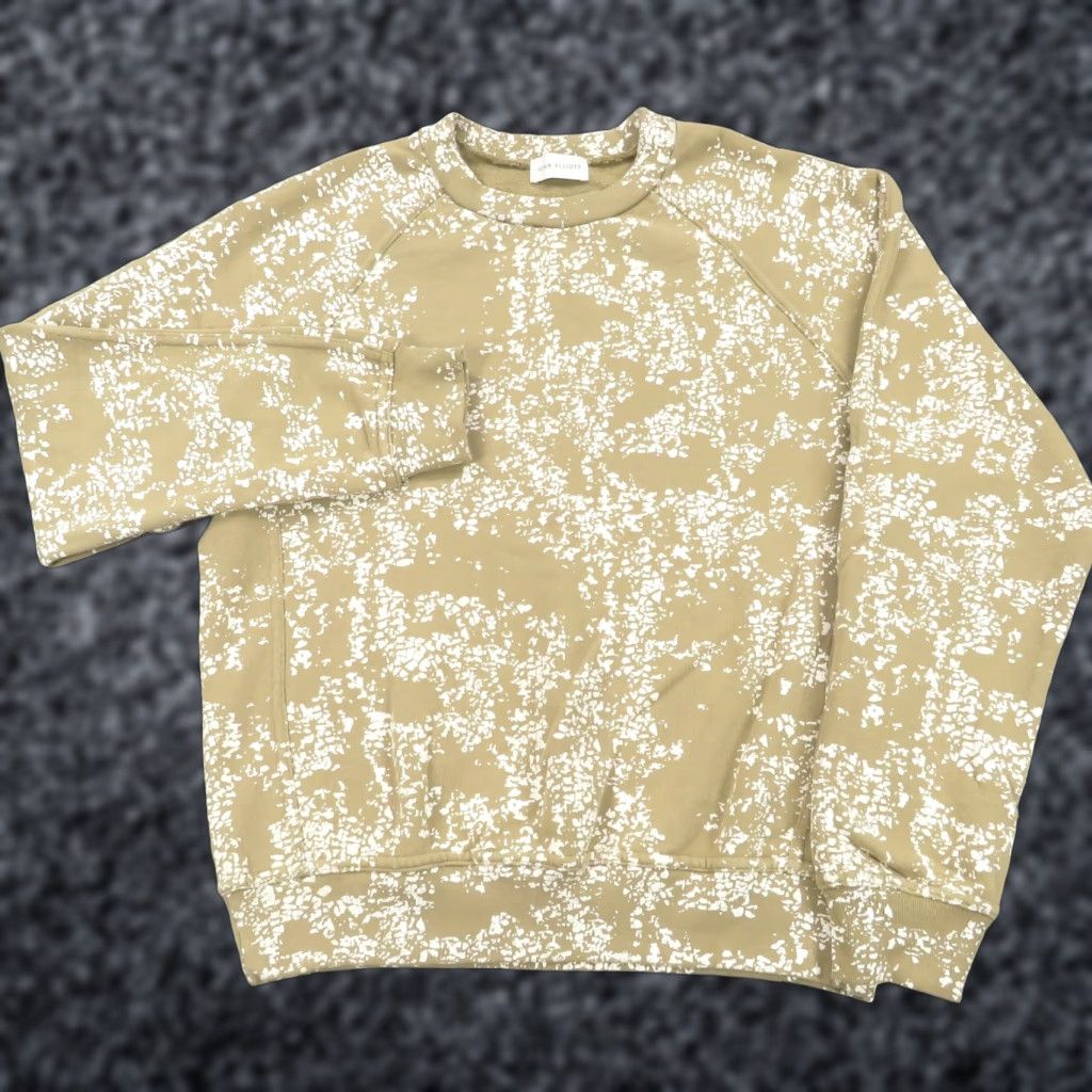 John Elliott John Elliott Sweatshirt Mens XS Tan White Paint Splatter Pullover Terry Crew Size US XS / EU 42 / 0 - 1 Thumbnail