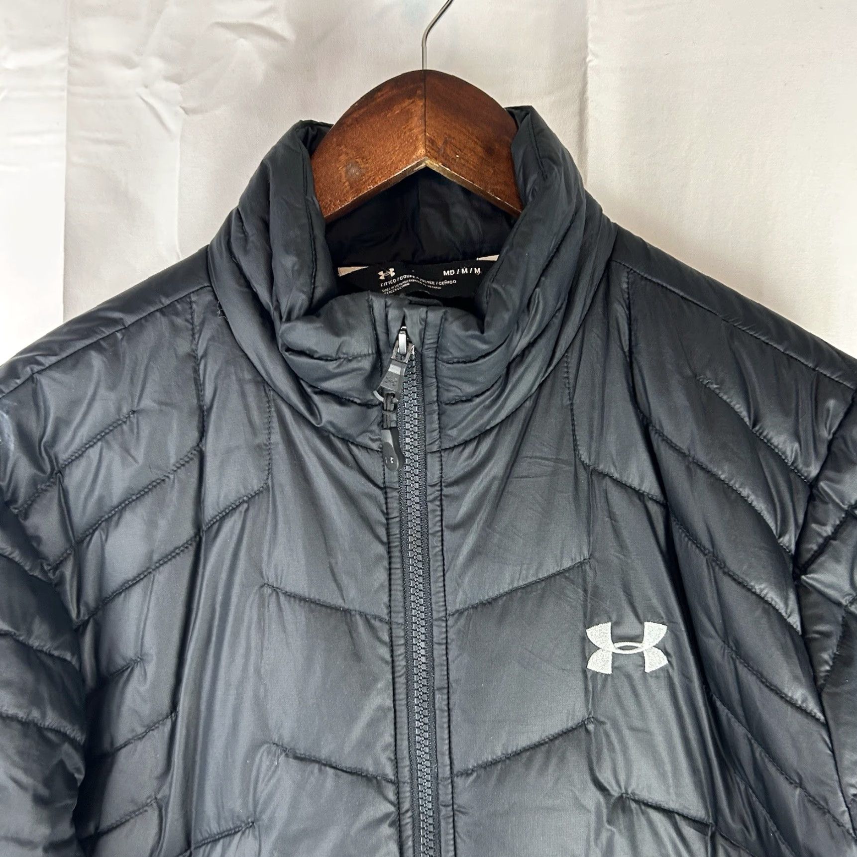 Under Armour Under Armour Men's Full Zip Quilted Lightweight Puffer Jacket Black Medium Size US M / EU 48-50 / 2 - 2 Thumbnail