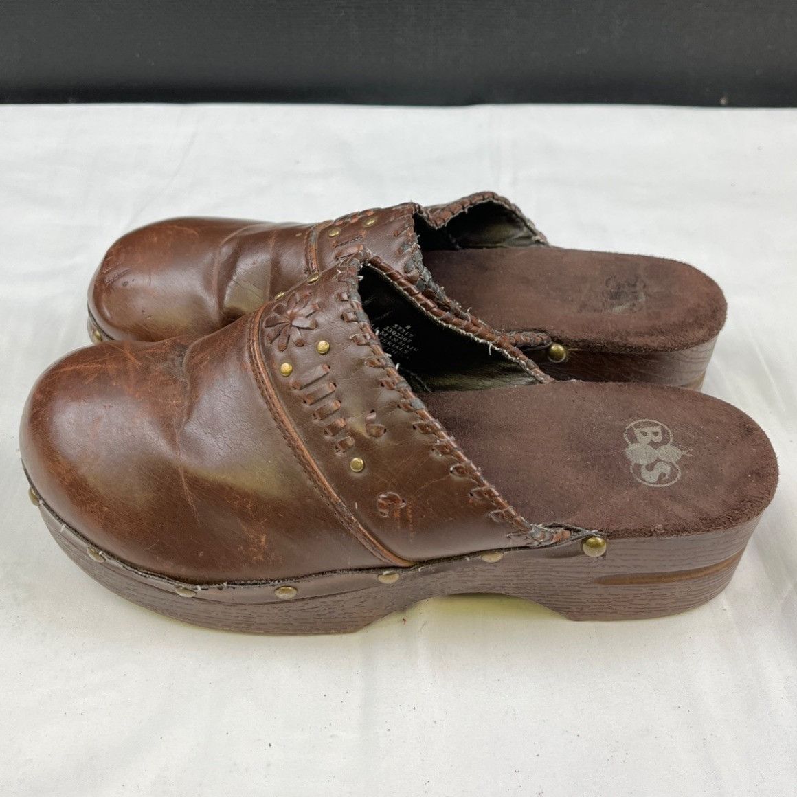 Other B.S Vintage Women's Brown Leather Shoes/Clogs Sz 8 SKU 4345 Size US 8 / IT 38 - 3 Thumbnail