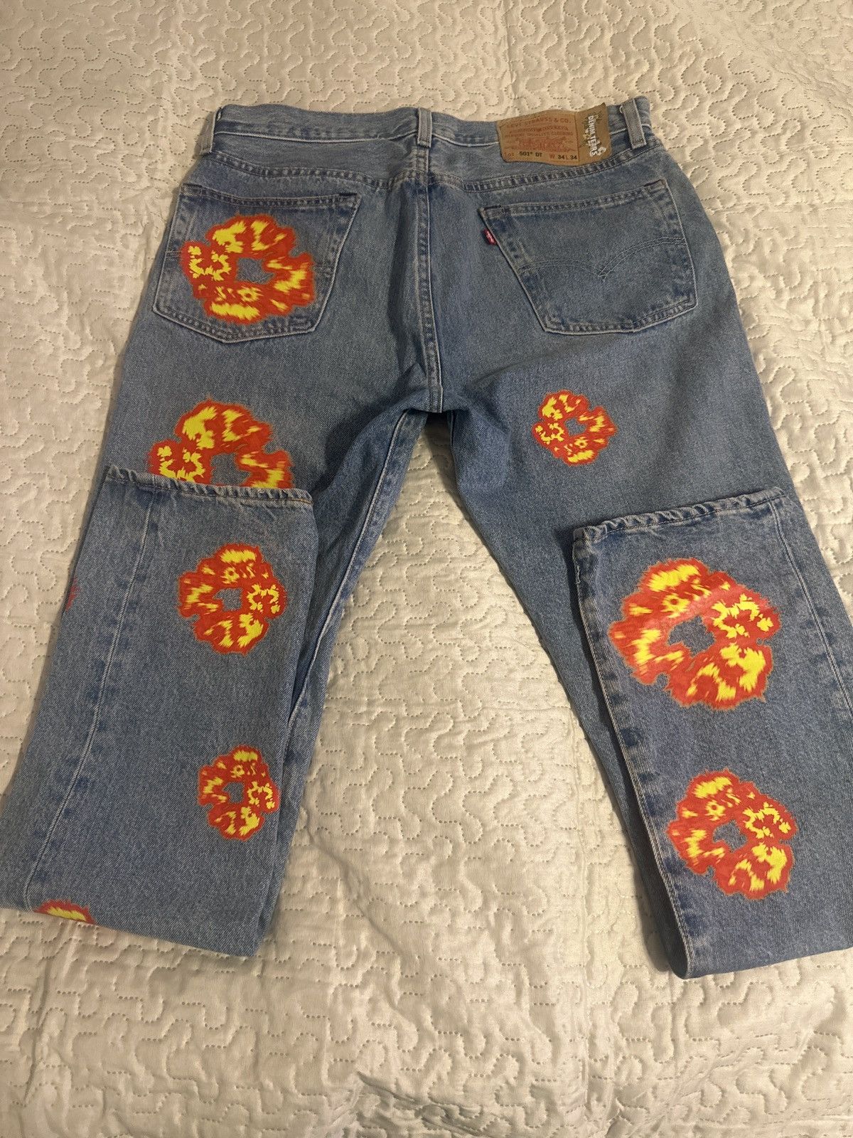 DENIM TEARS × Levi's DENIM TEARS X Offset Wreath Jeans Size US 34 / EU 50 - 3 Thumbnail