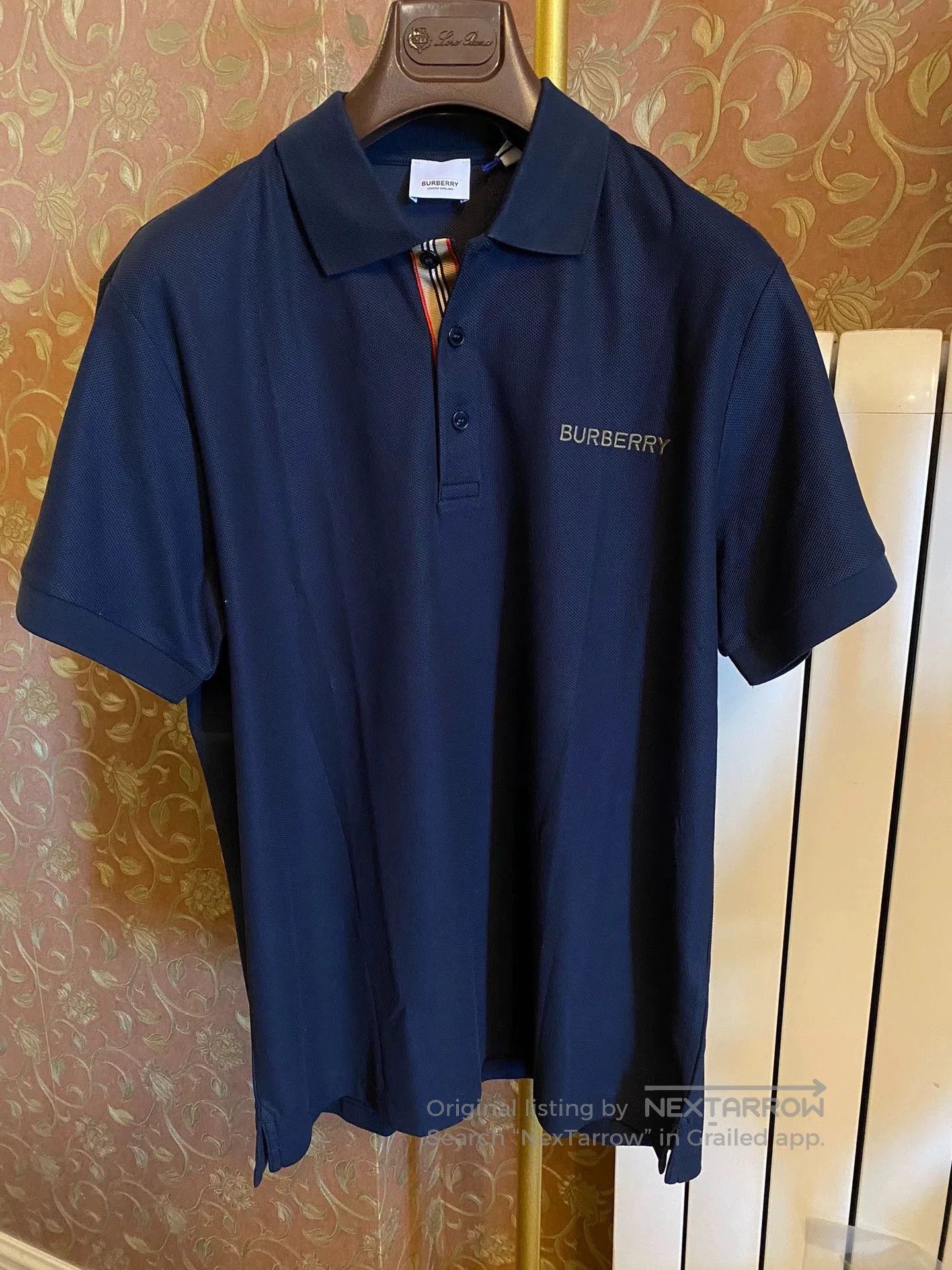 Burberry Blue Short Sleeve Polo Shirt . Size US L / EU 52-54 / 3 - 1 Thumbnail