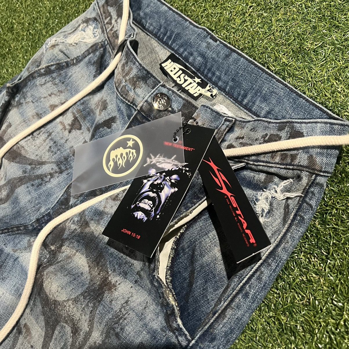HELLSTAR Hellstar Blue Ripped Jeans Size Small (30-32) Size US 30 / EU 46 - 3 Thumbnail