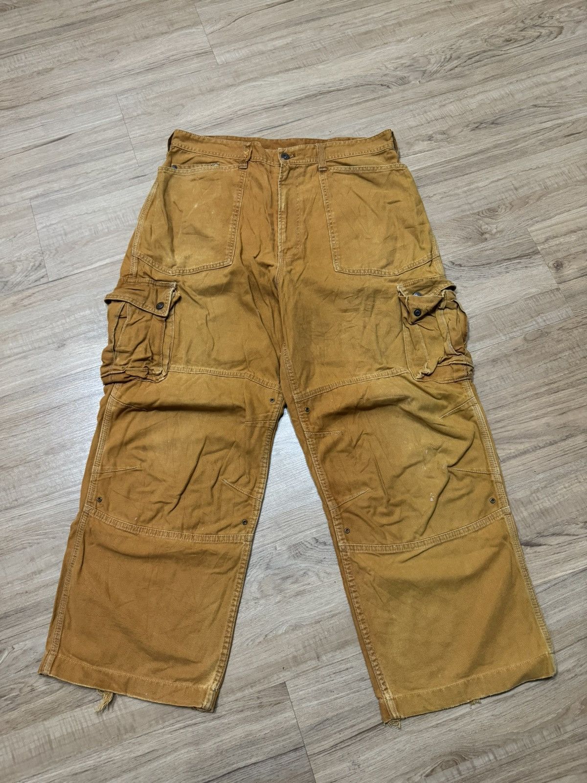 image of Vintage Evenriver Baggy Worker Pants in Brown, Men's (Size 35)