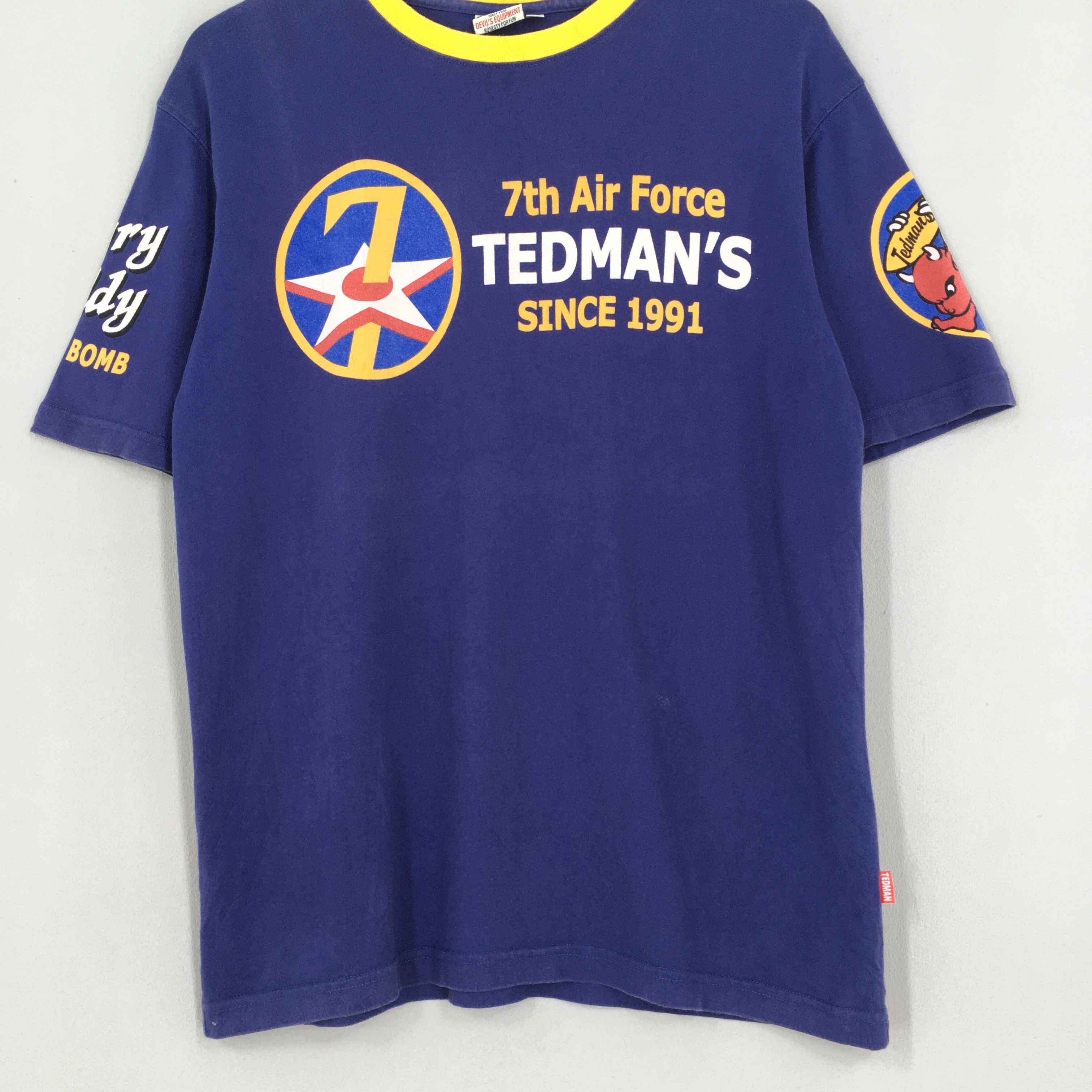 Japanese Brand × Tedman × Vintage Ted Company Tedman's Angry Teddy Blue Tshirt Size M Size US M / EU 48-50 / 2 - 3 Thumbnail