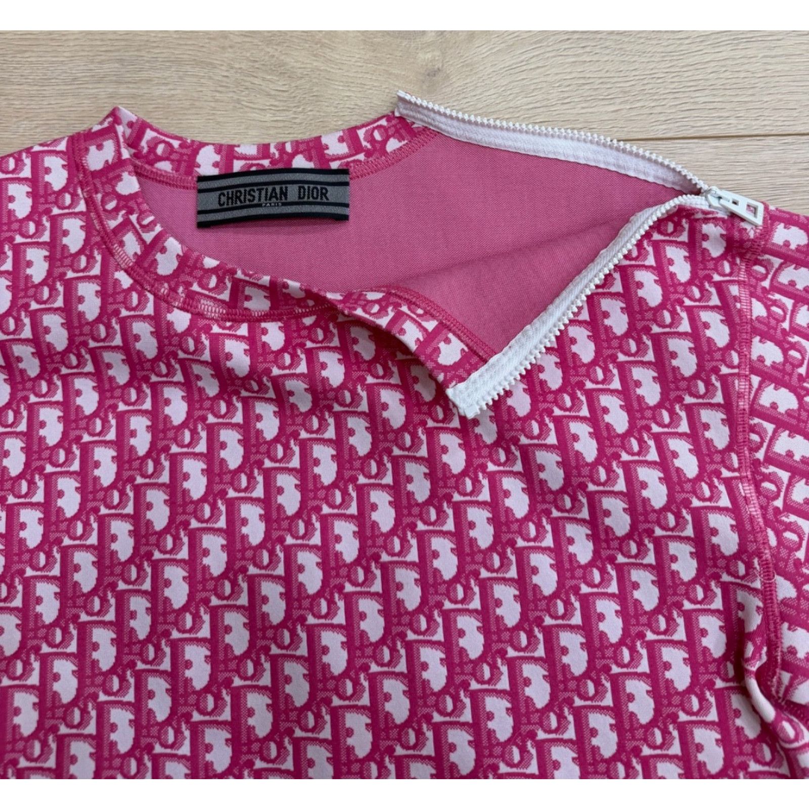Dior Dior Jacquard Oblique Logo Pink White Short Sleeve Shirt 34 Size XS / US 0-2 / IT 36-38 - 7 Thumbnail