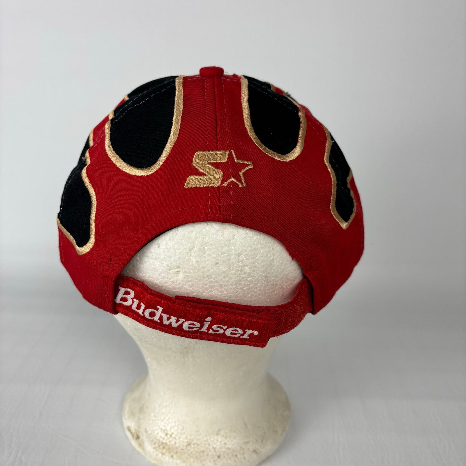 Starter Vintage Budweiser Racing Starter Splat Strapback Hat Size ONE SIZE - 4 Thumbnail