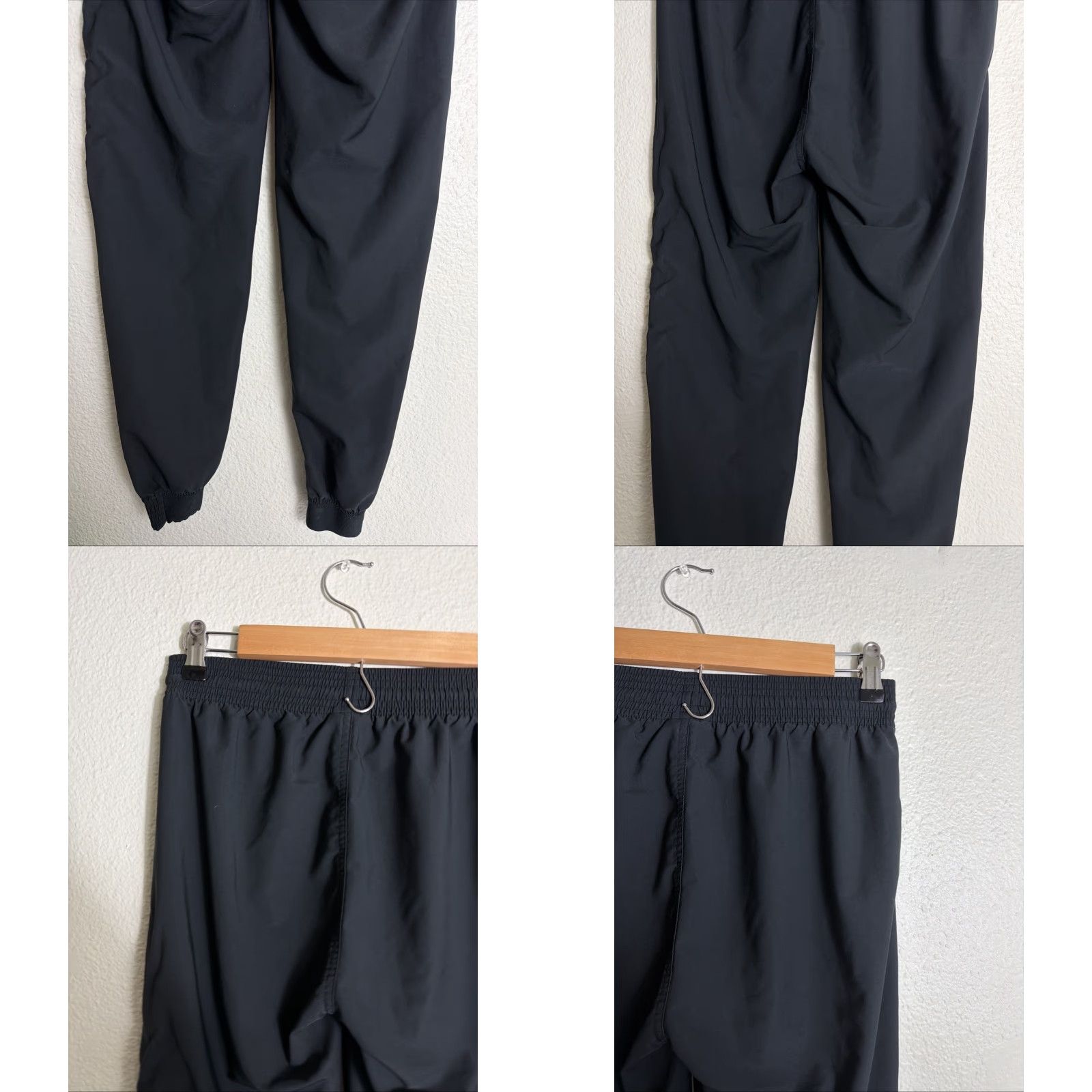 Nike Nike Women's XS Black Bonded Woven Cuffed Jogger Pants 614913-010 Athletic Track Pants Jogger Womens XS Black Solid 27in Inseam Nike Dri-FIT Size 26" / US 2 / IT 38 - 8 Thumbnail