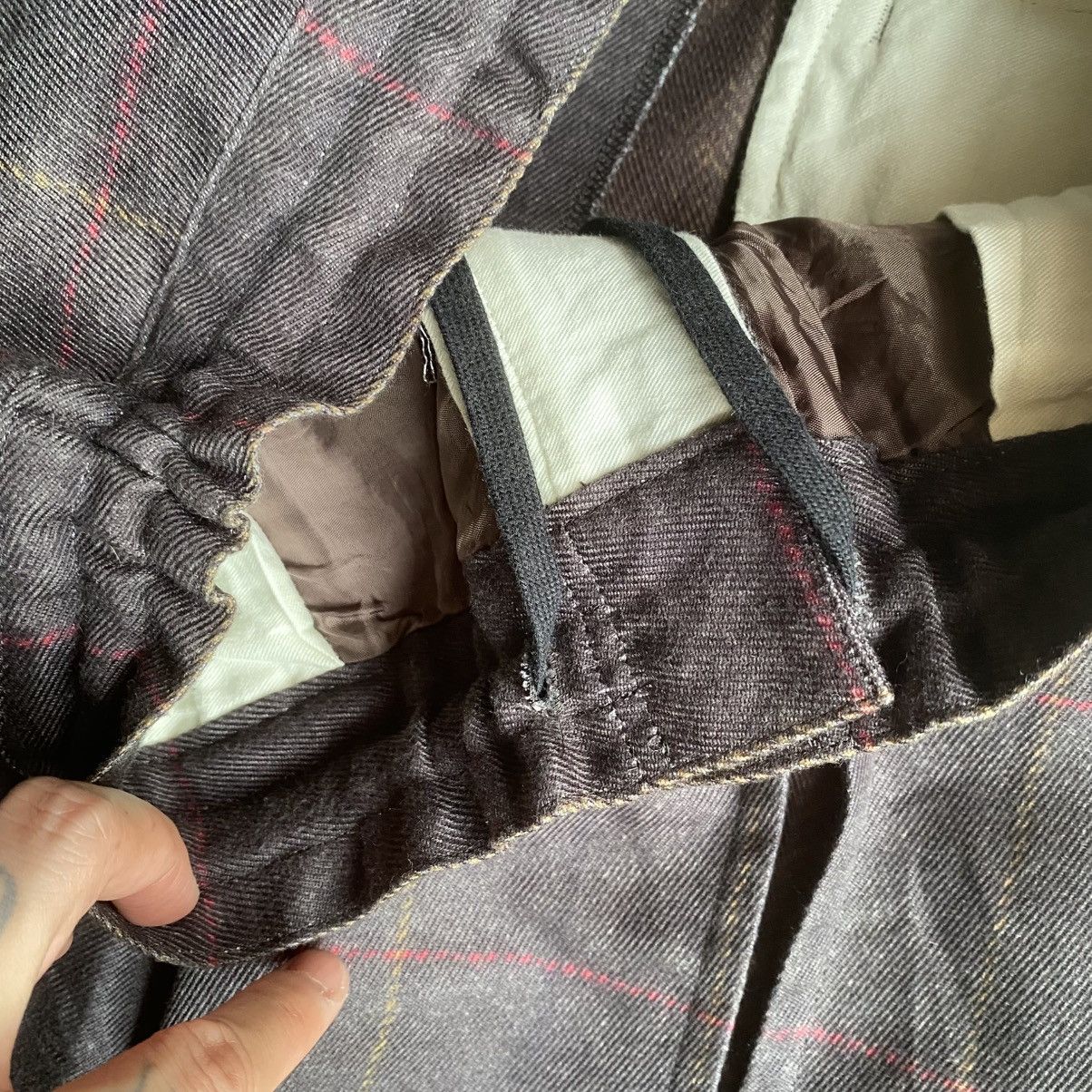 Comme des Garcons AW18 Deux Front Cut And Sew Plaid Drawstring Taped Pants Size US 32 / EU 48 - 5 Thumbnail