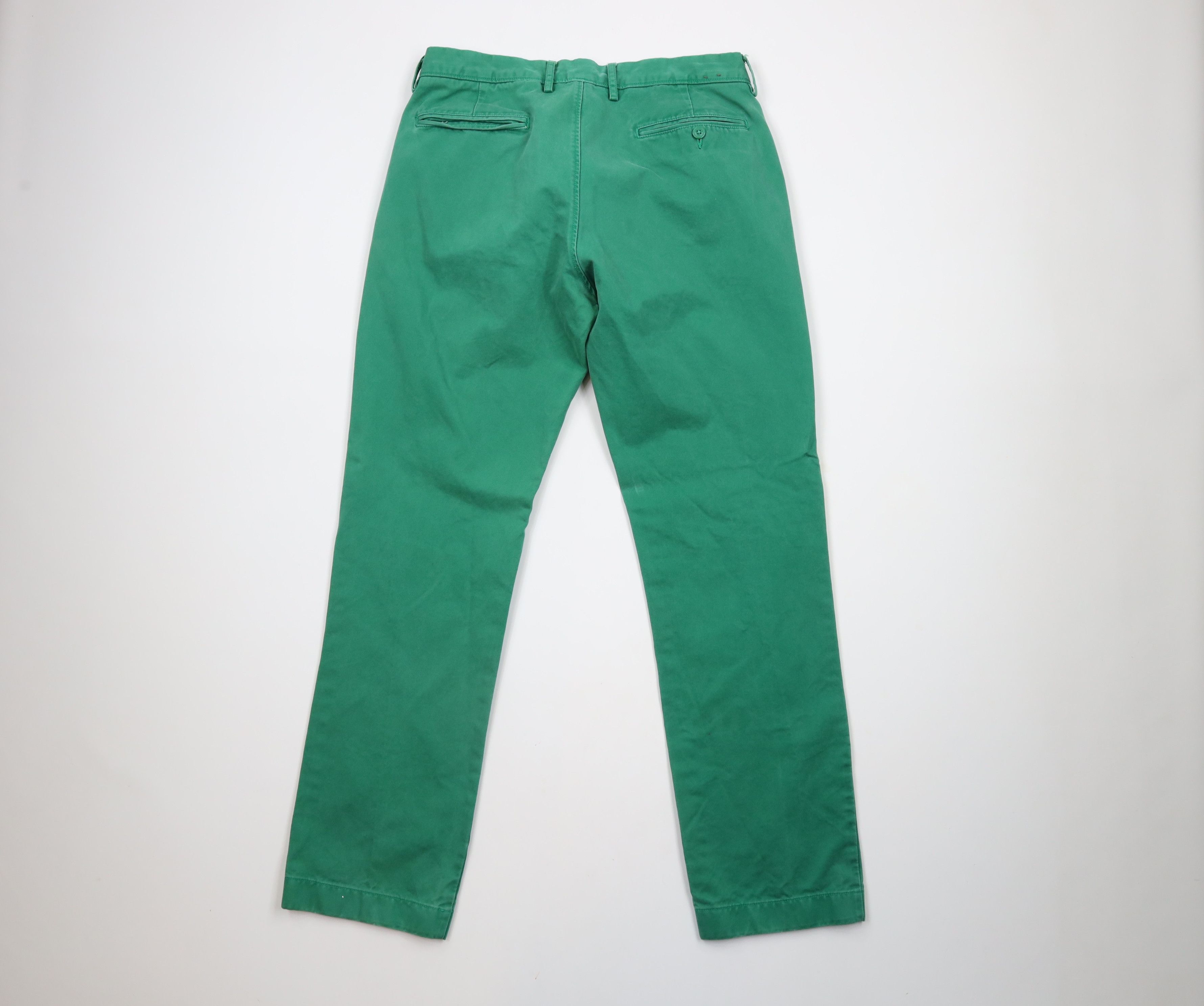 J.Crew × Vintage J Crew Urban Slim Fit Broken In Chino Pants Green Cotton Size US 32 / EU 48 - 11 Thumbnail