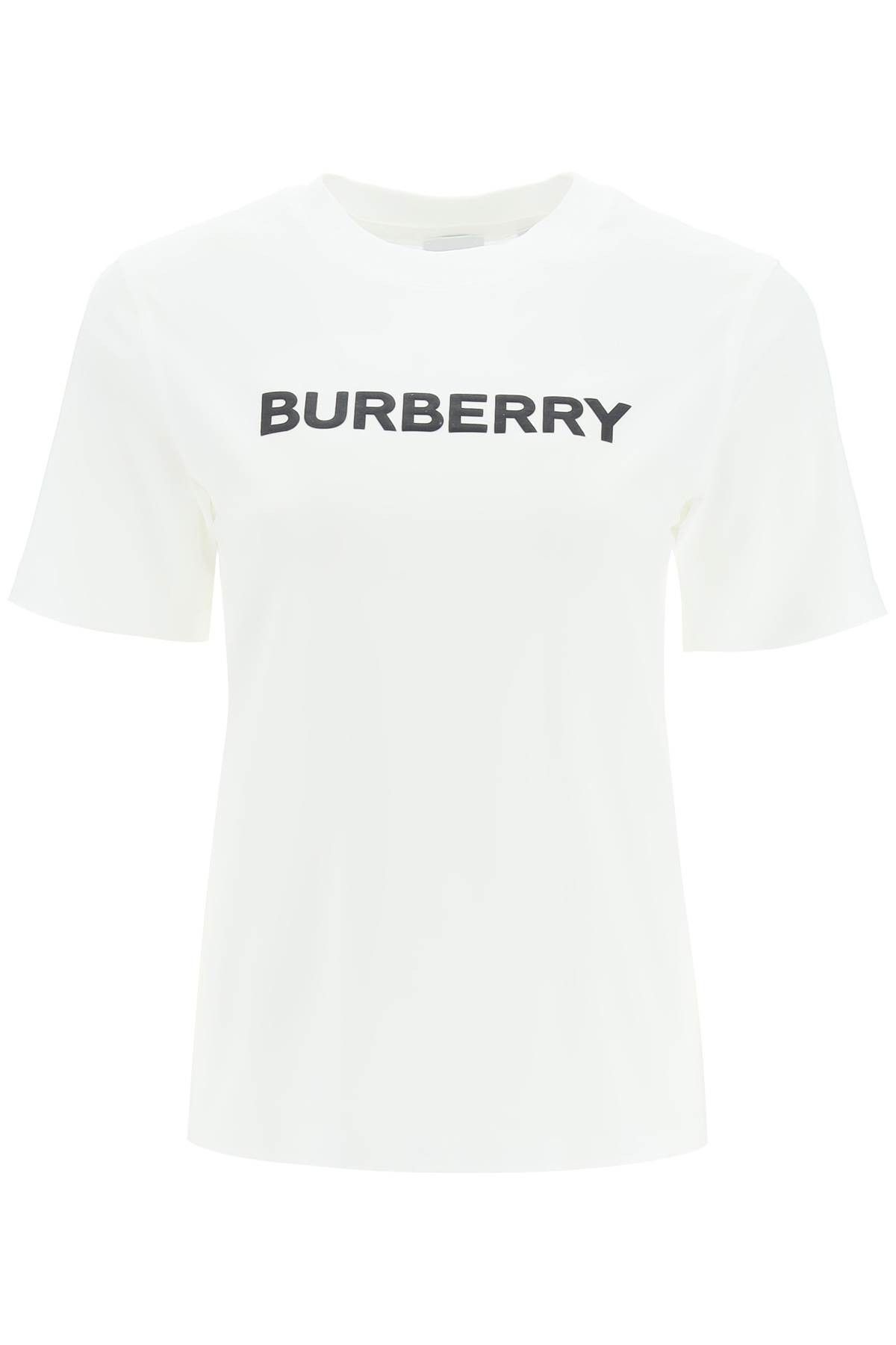 image of Burberry T-Shirt With Logo Print in White, Women's (Size XS)