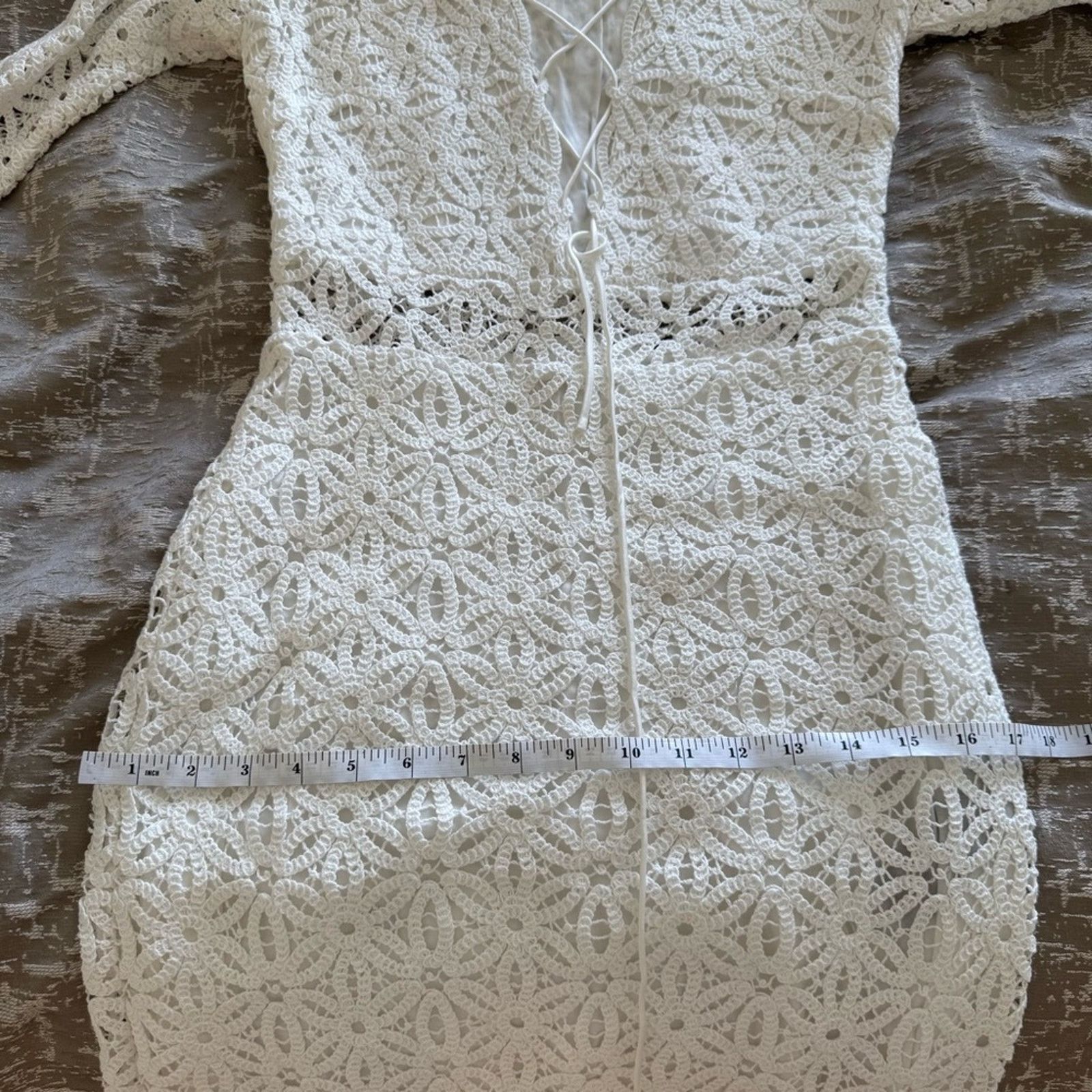 The Kooples NWT! The Kooples White Long Sleeve Crochet Dress, Size 0 Size XS / US 0-2 / IT 36-38 - 16 Thumbnail