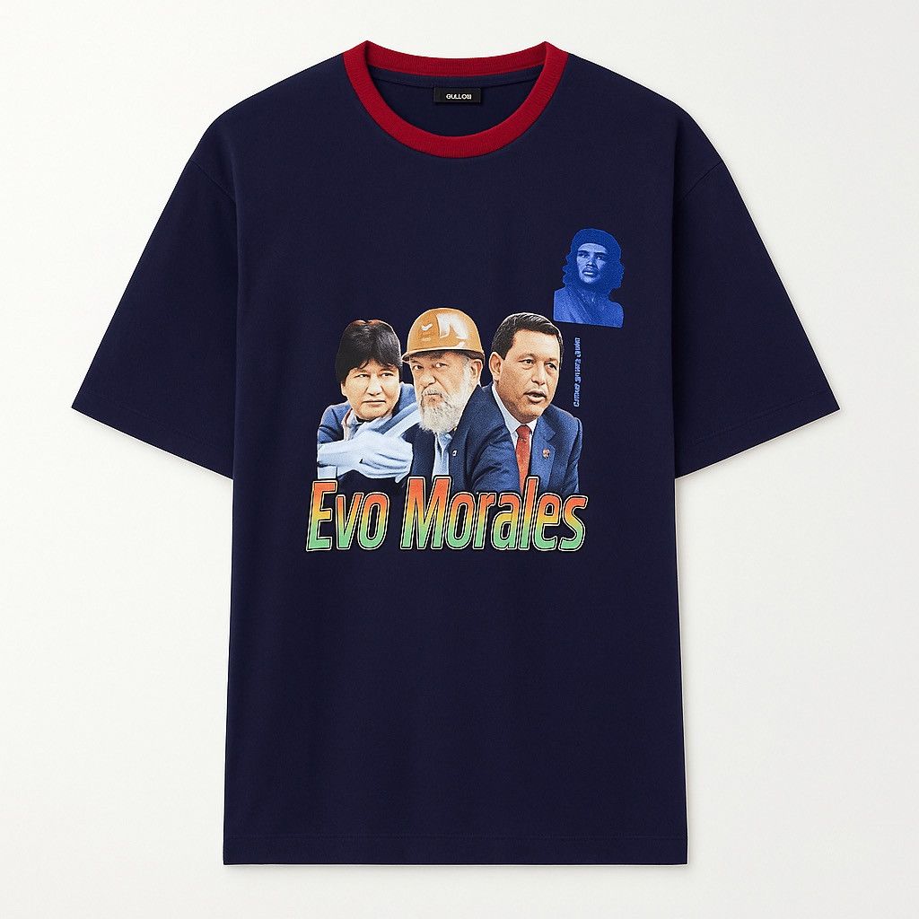 Vintage Vintage Evo Morales Che Guevara Political Graphic T-Shirt Size US M / EU 48-50 / 2 - 1 Thumbnail