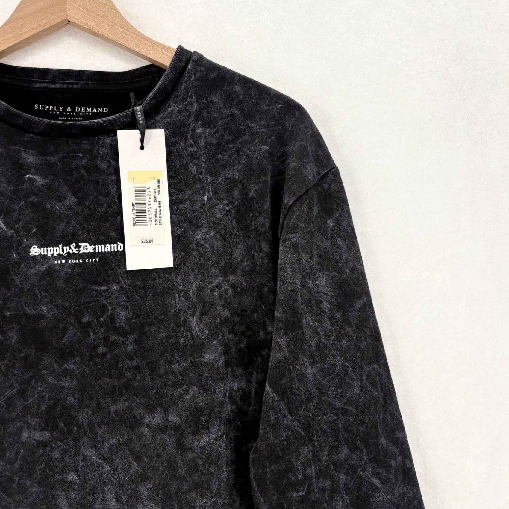 Supply & Demand Supply & Demand Shirt Womens S Black Tie Dye Long Sleeve Tee NYC Grounded Tie Dye Streetwear Ladies Short Sleeve No, Long Sleeve? Size S / US 4 / IT 40 - 3 Thumbnail