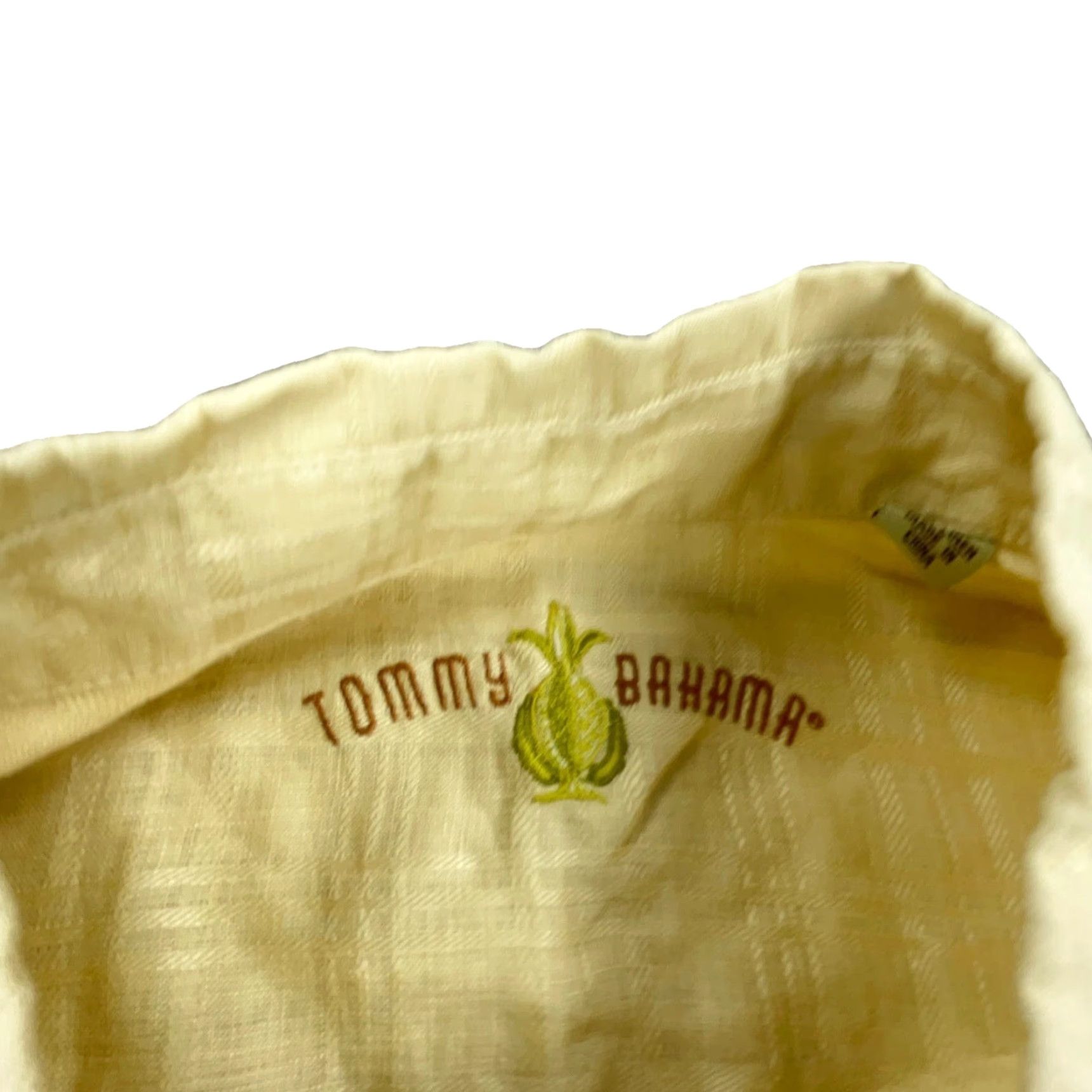 Tommy Bahama Tommy Bahama Linen Shirt Men XL Yellow Button Up Dress Casual Flat Pocket Adult Size US XL / EU 56 / 4 - 3 Thumbnail