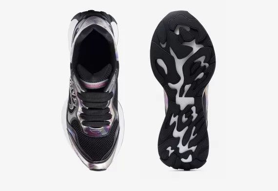 Alexander McQueen o1w1db10725 Sprint Runner in Black/Multi Size US 12 / EU 45 - 2 Thumbnail