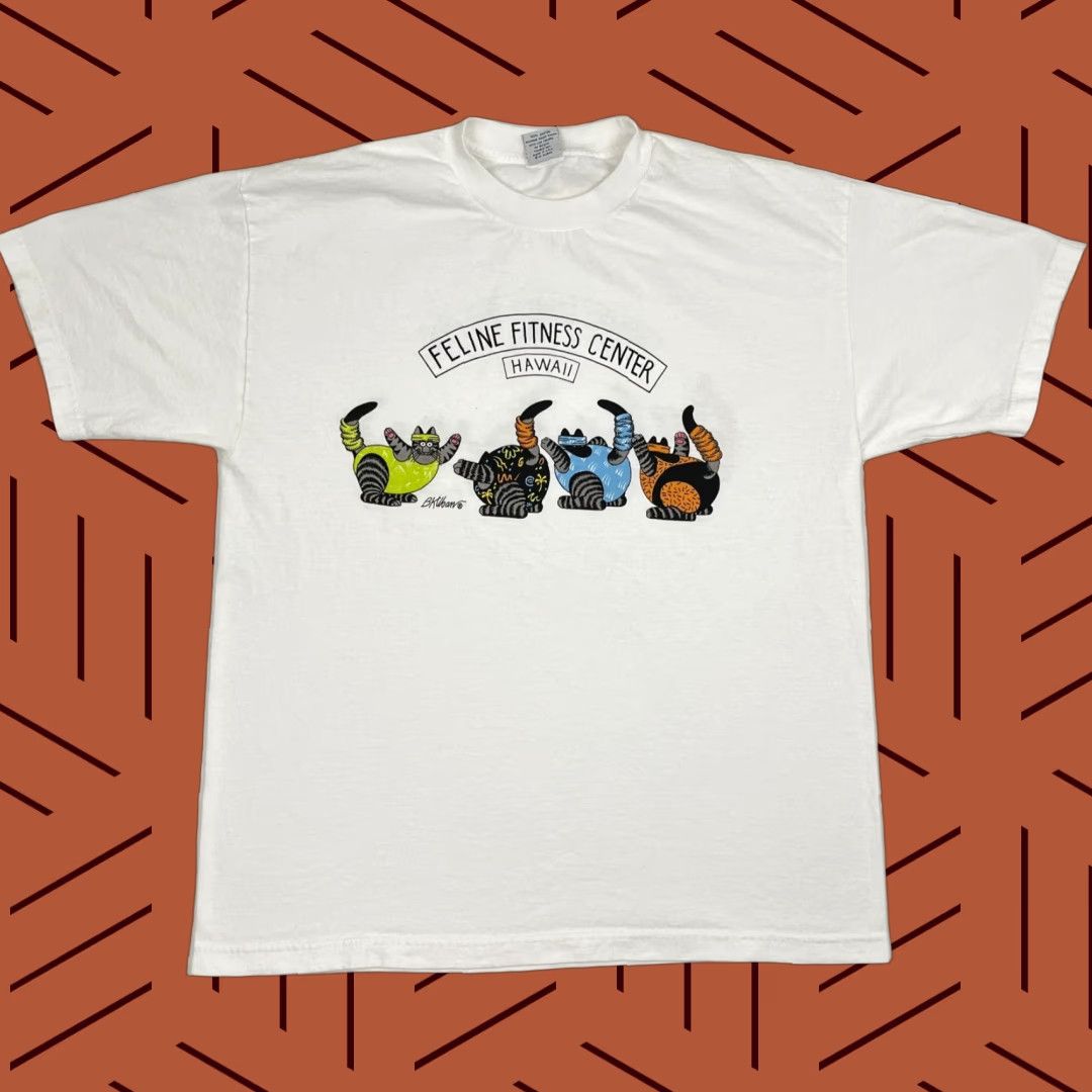 Vintage VINTAGE B Kliban Cat Shirt Mens XL White Double-Sided Graphic Logo Cat Size US XL / EU 56 / 4 - 1 Thumbnail