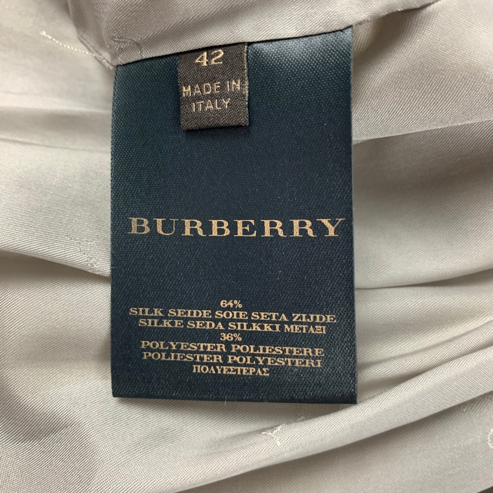 Burberry Prorsum Early Size 6 Silver Metallic Jacquard Silk Blend Coat Size M / US 6-8 / IT 42-44 - 5 Thumbnail