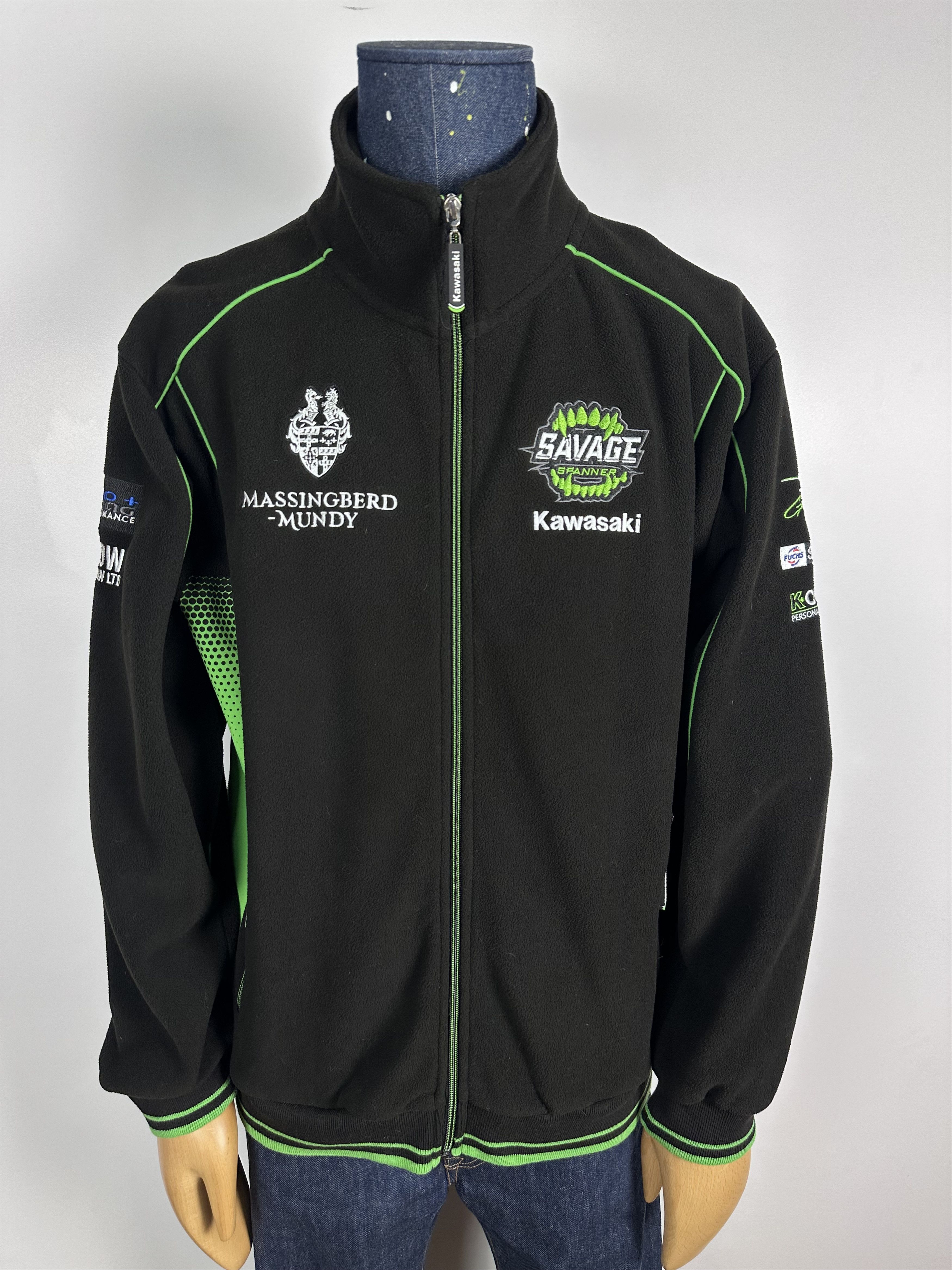 Vintage Kawasaki Massingberd Jacket Black Green Fleece Mens Size L Size US L / EU 52-54 / 3 - 2 Thumbnail