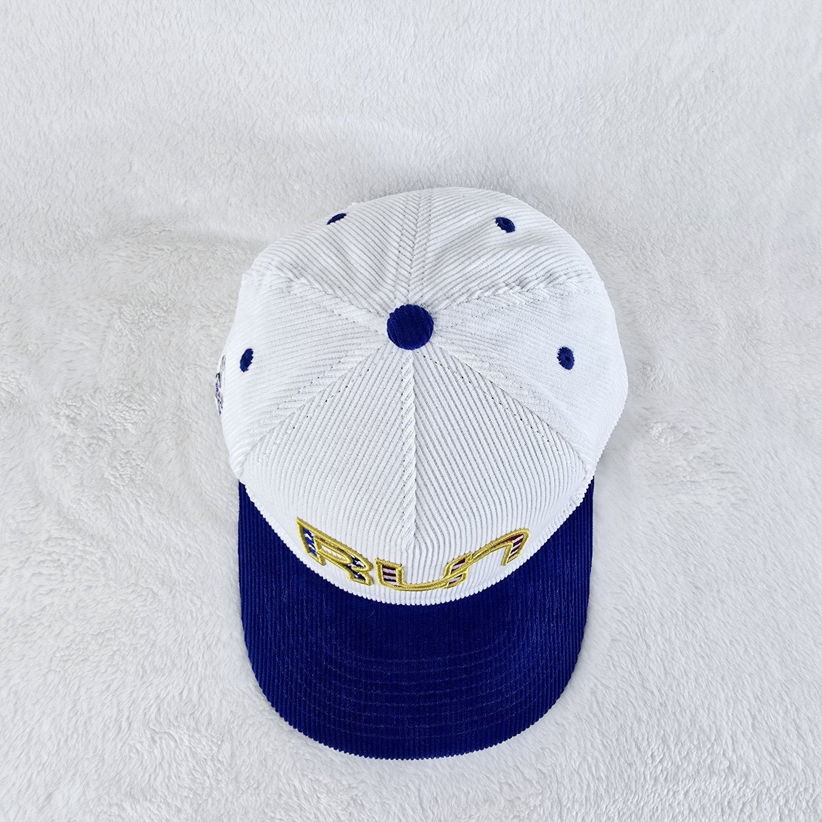 Other Run Salute To Service Hat Snapback White Corduroy One Size Size ONE SIZE - 7 Thumbnail