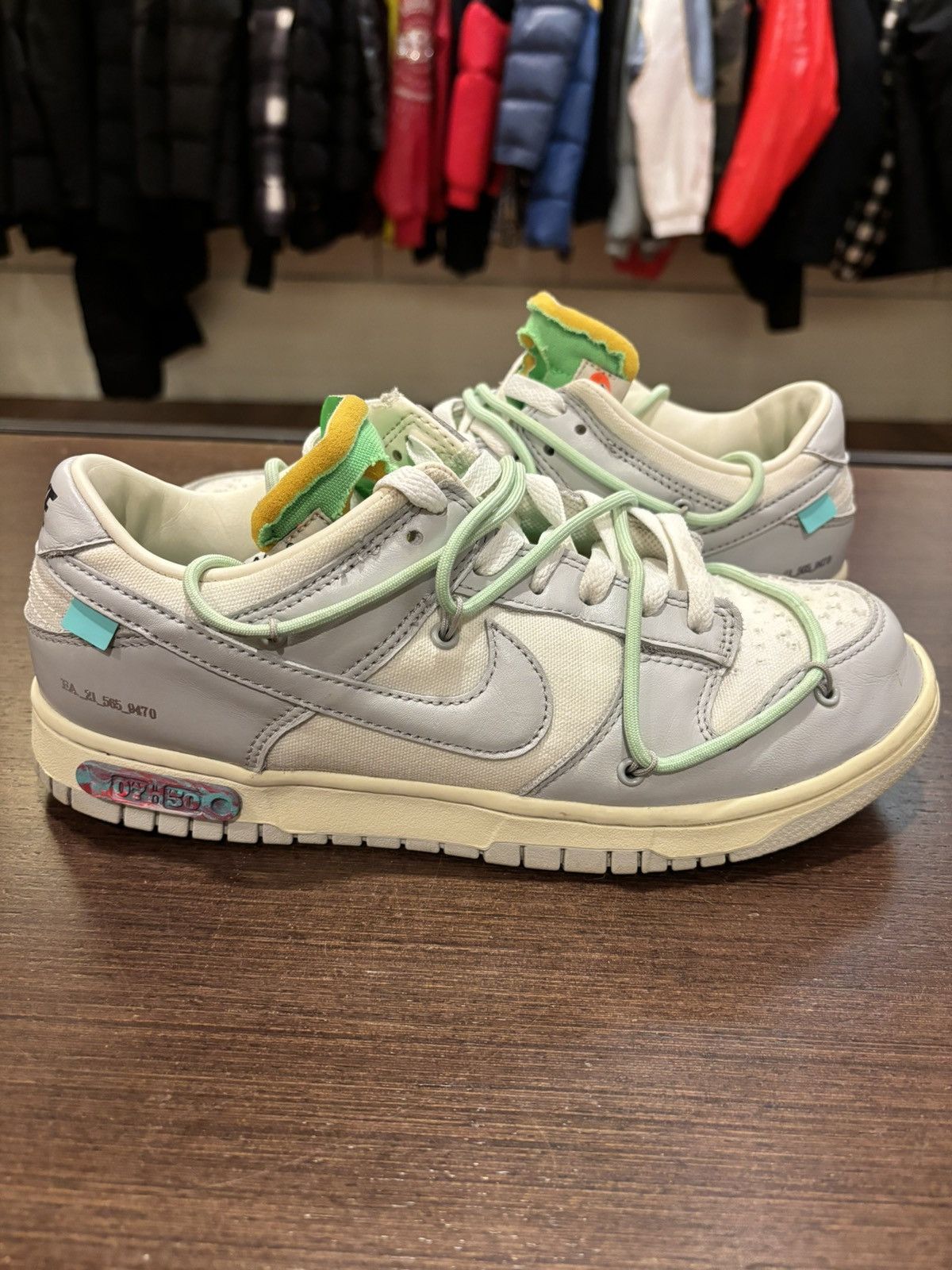 Nike × Off-White Nike Dunk Low Off-White ‘Lot 7’ Size US 8.5 / EU 41-42 - 2 Thumbnail