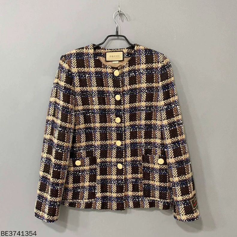 Gucci Gucci Plaid Knit Jacket with Button Closure-2506 Size M / US 6-8 / IT 42-44 - 2 Thumbnail