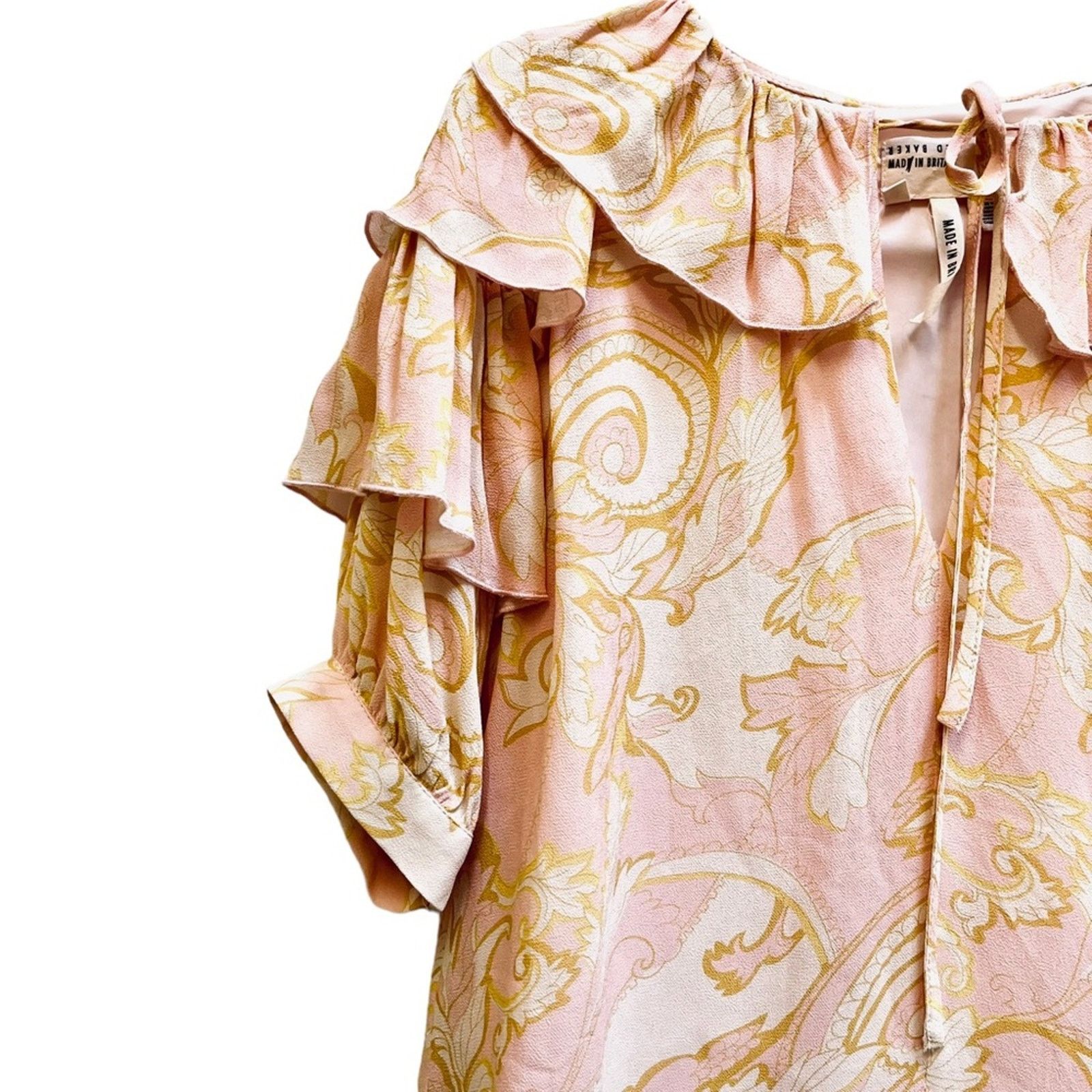 Ted Baker Ted Baker Frisis paisley print ruffle tie front blouse Size M / US 6-8 / IT 42-44 - 16 Thumbnail