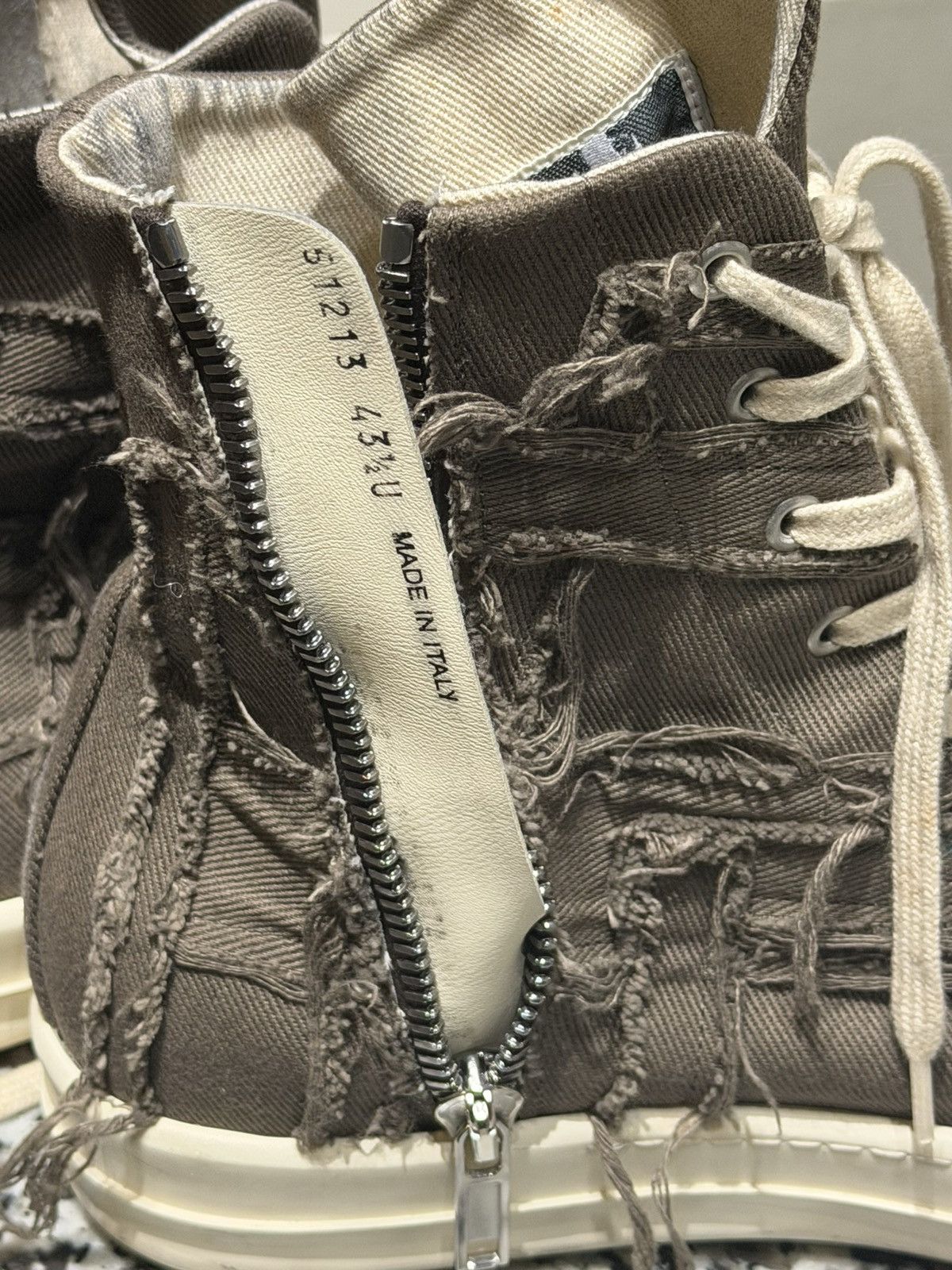 Rick Owens Rick Owens DRKSHDW distressed high-top sneakers Size US 10.5 / EU 43-44 - 12 Thumbnail