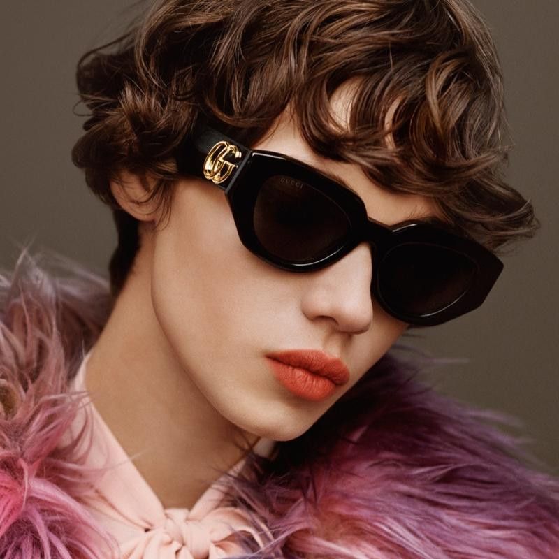 Gucci NEW Gucci GG1544S 002 Burgundy Brown Women Oval Sunglasses Size ONE SIZE - 12 Thumbnail